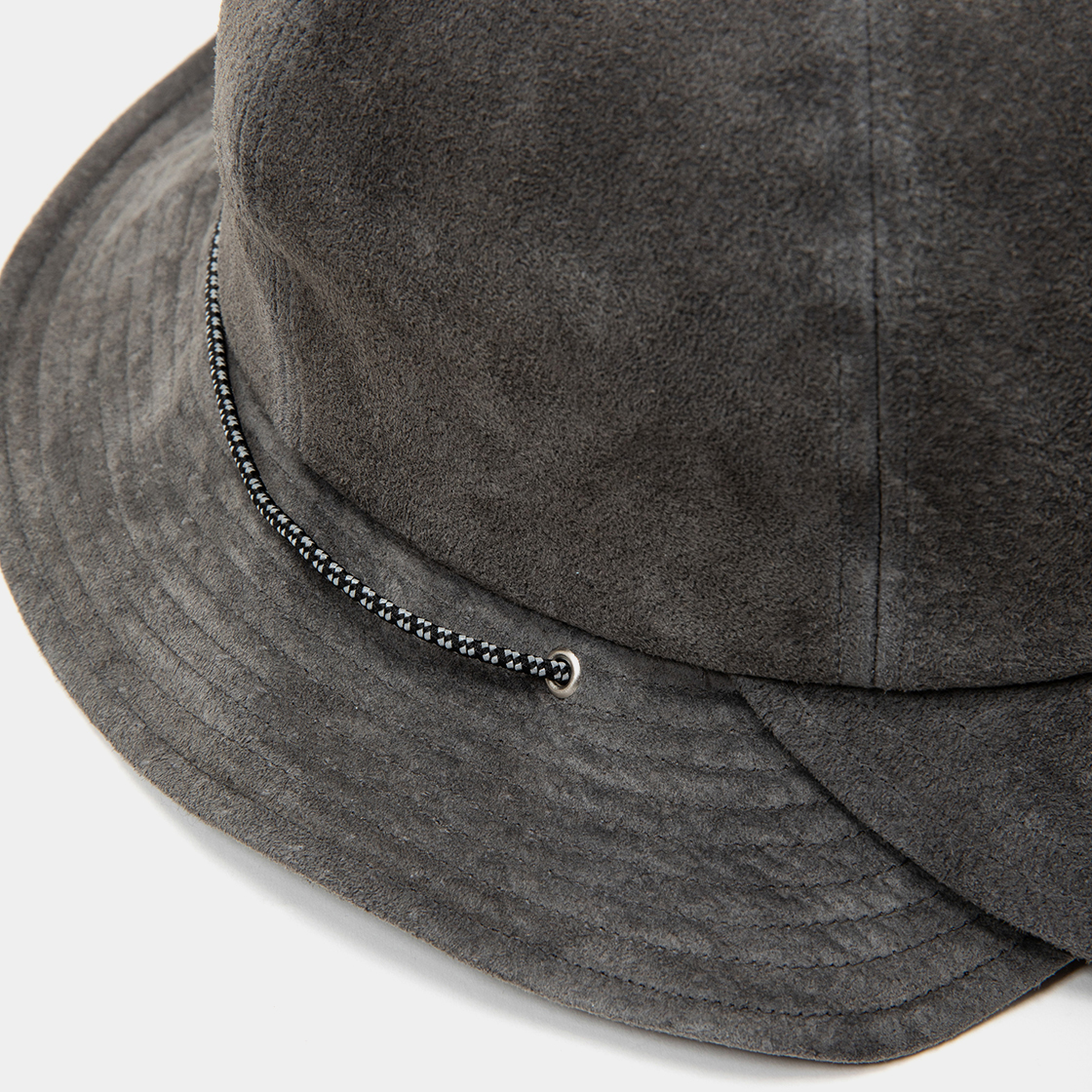 Suede Split Hat / Charcoal