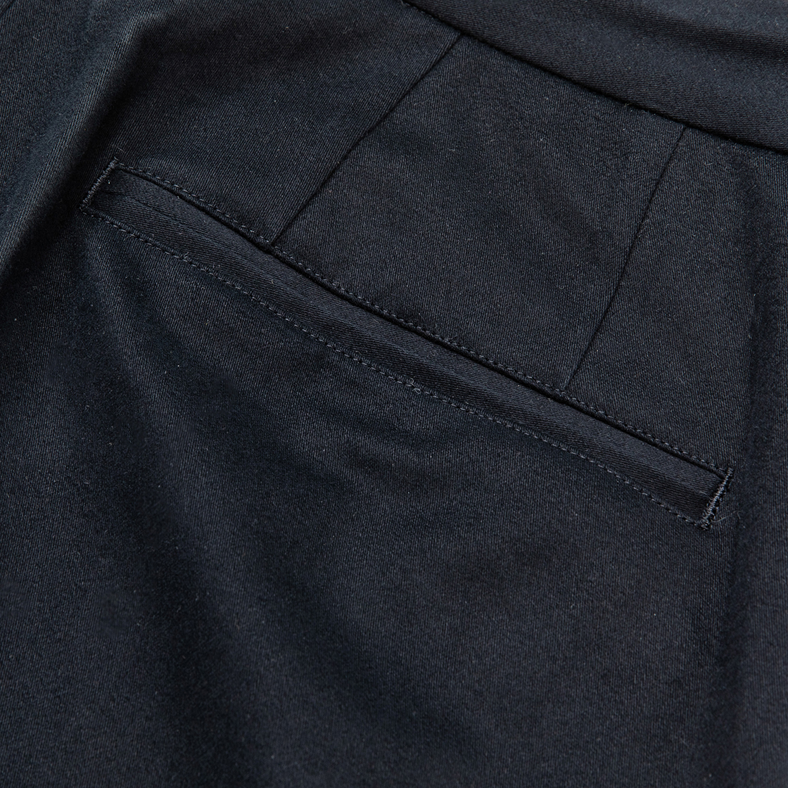 Satin Flannel Blur Trouser / Navy