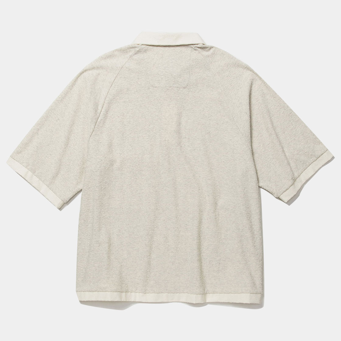 Imitation Suede Polo Shirt / Off White