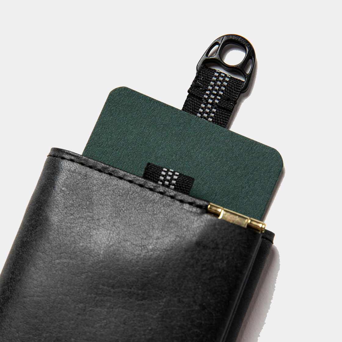 Wax Leather Minimal Wallet / Black