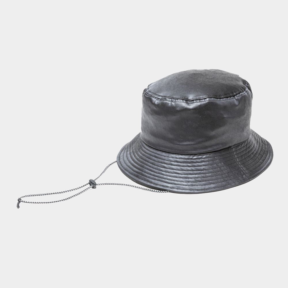 Dress Satin Adjustable Hat/Off Black