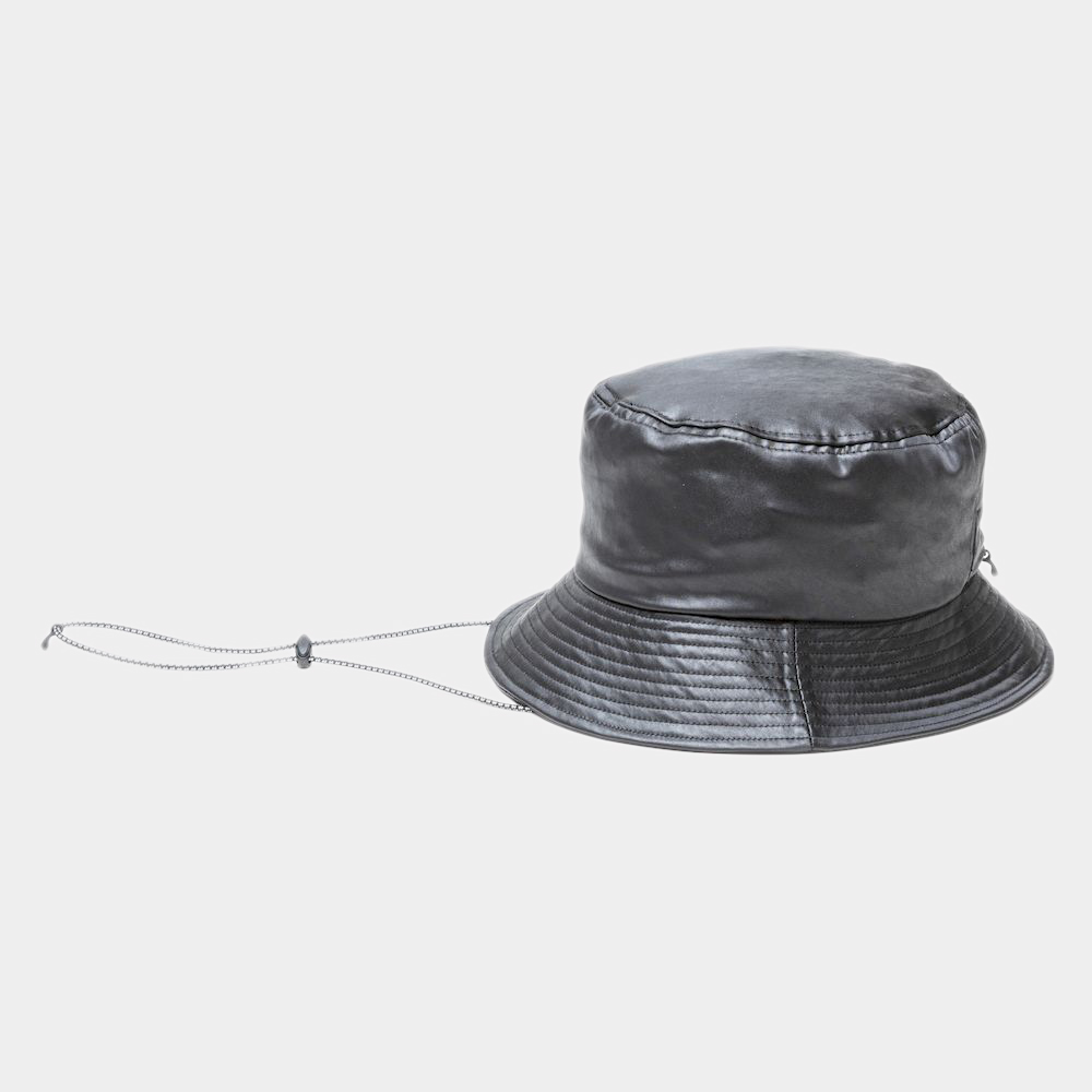 Dress Satin Adjustable Hat/Off Black