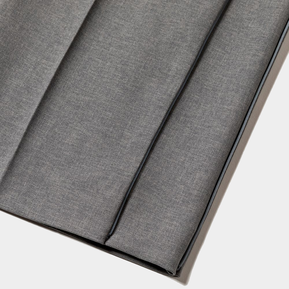 Side Zip Polyester Slacks/Grey