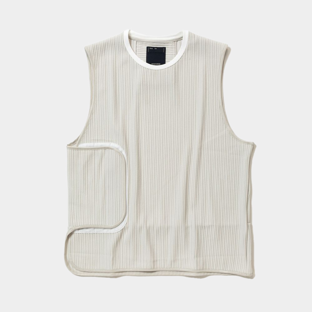 Uneven Fabric Conditioning Vest/Bone