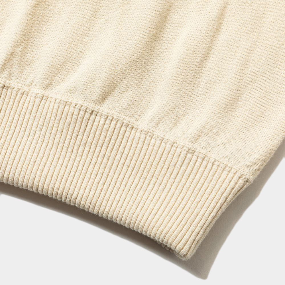 Pad Cotton Knit Sweatshirt/Bone