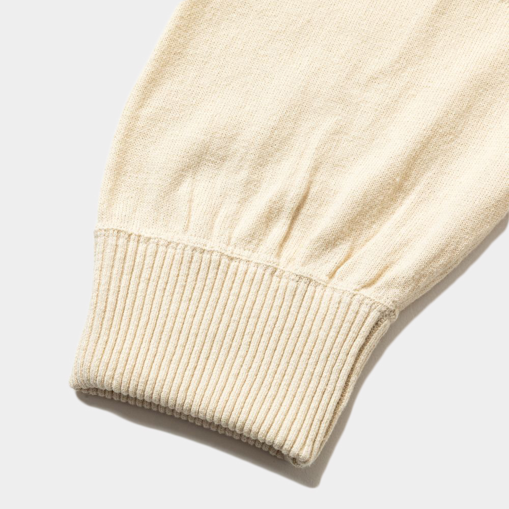 Pad Cotton Knit Sweatshirt/Bone