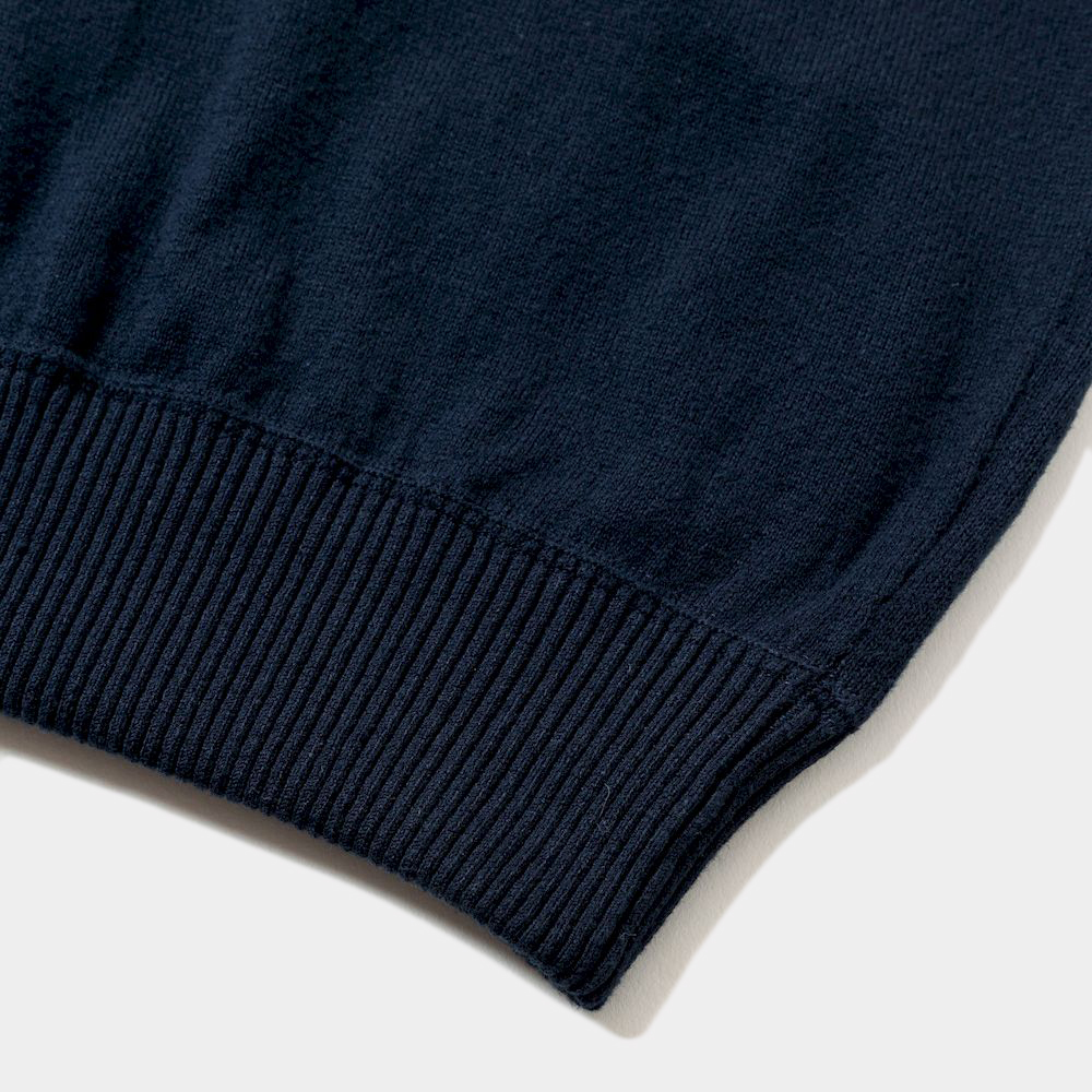 Pad Cotton Knit Sweatshirt/Navy