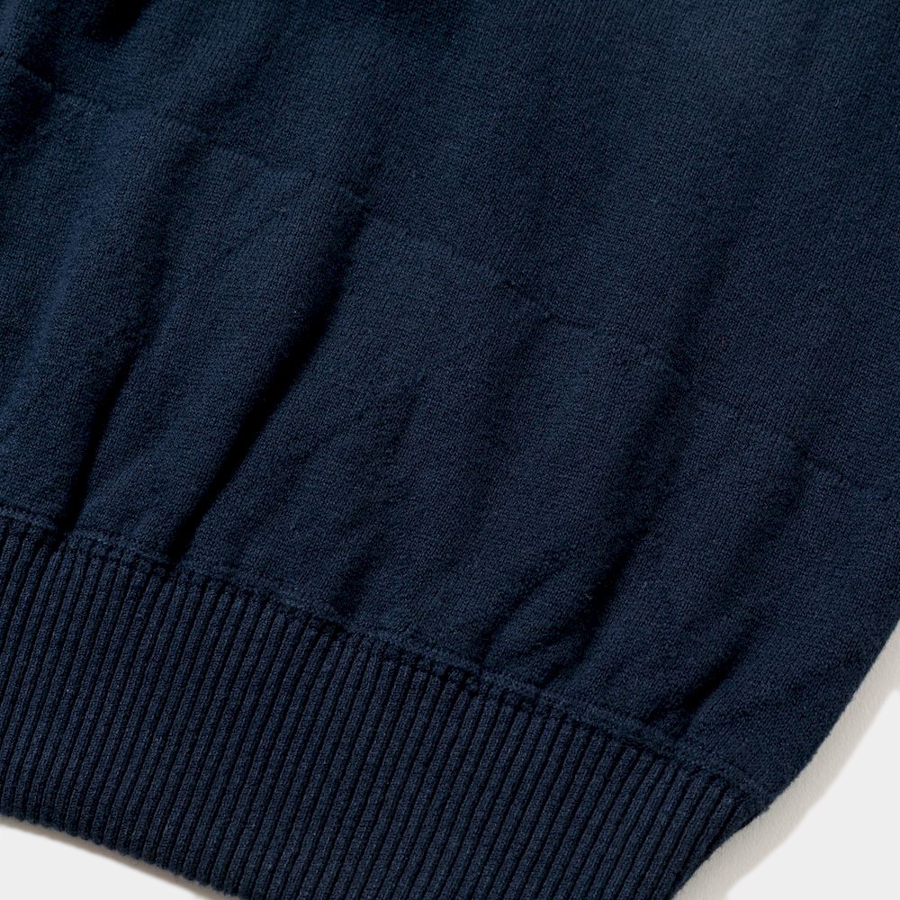 Pad Cotton Knit Sweatshirt/Navy