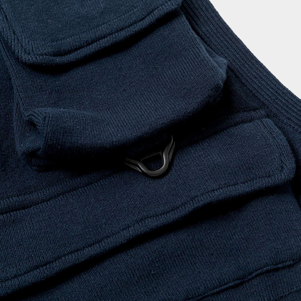 Cotton Knit Luggage Vest/Navy