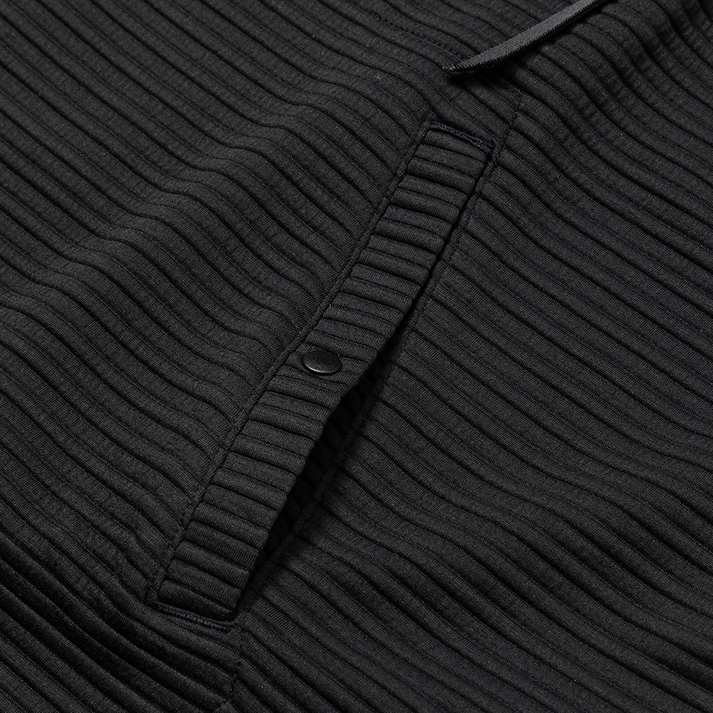 Uneven Fabric Anorak Parka/Off Black