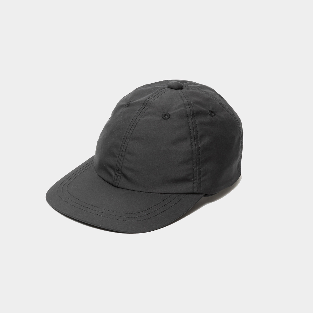 Nylon Twill 6Panel Cap/Off Black