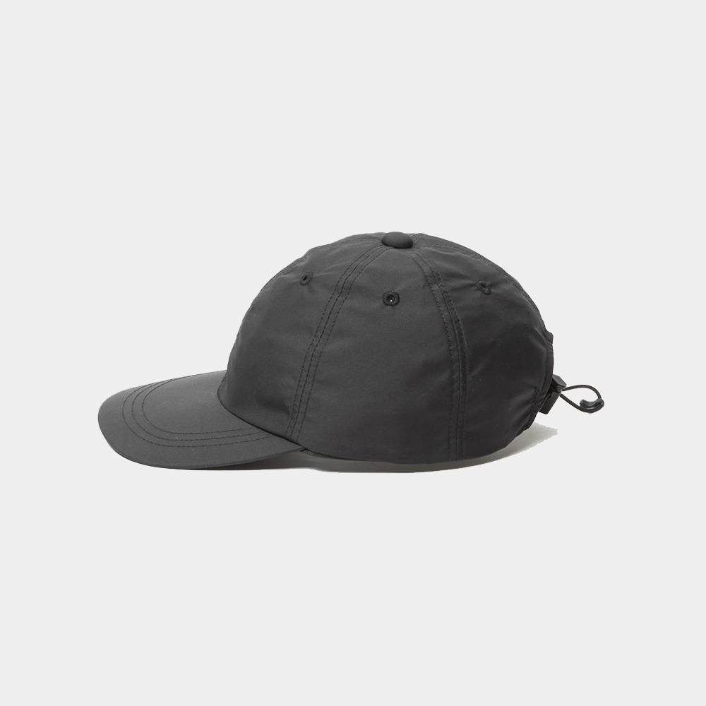 Nylon Twill 6Panel Cap/Off Black