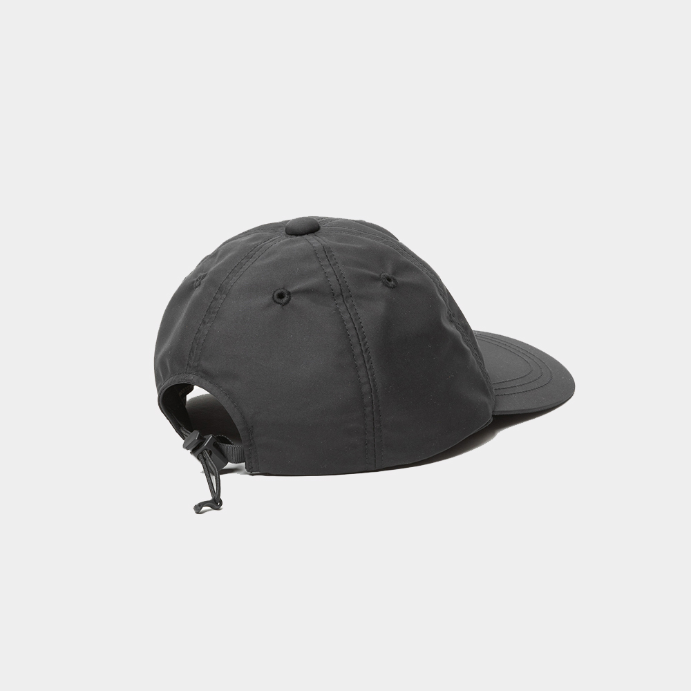 Nylon Twill 6Panel Cap/Off Black