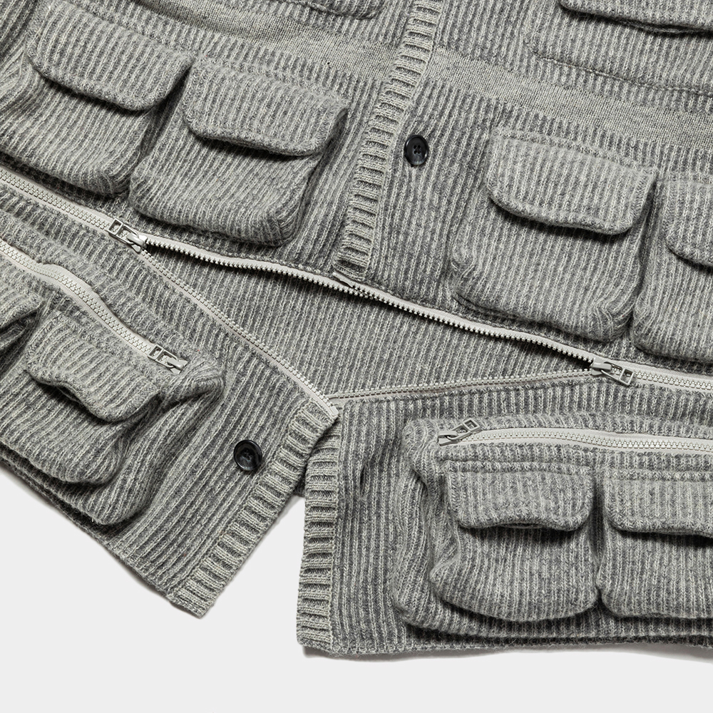 Detachable Knit Luggage JKT/Grey