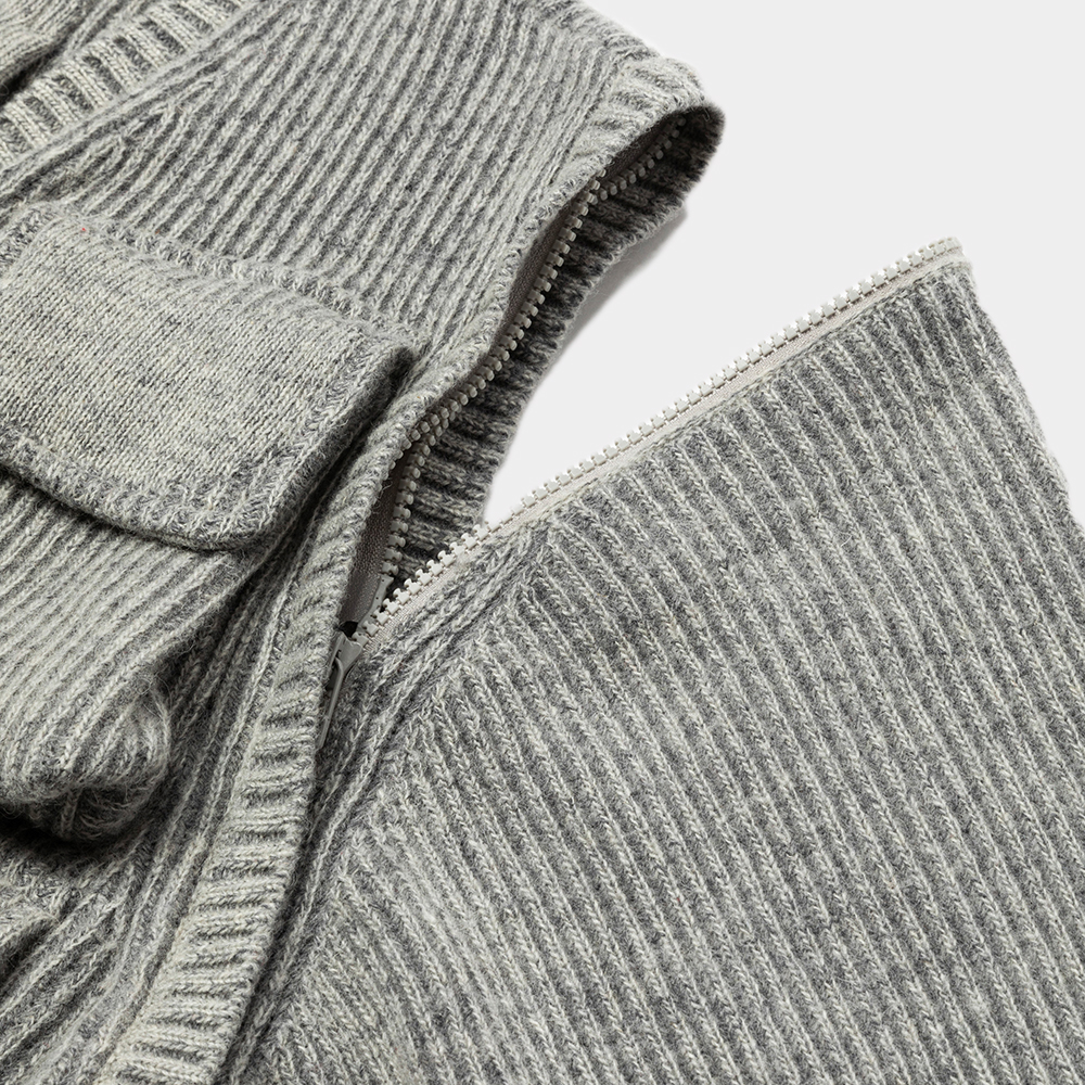 Detachable Knit Luggage JKT/Grey