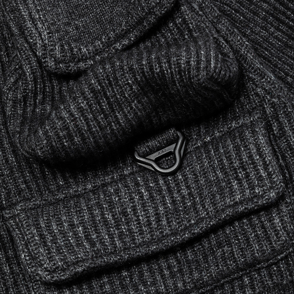 Detachable Knit Luggage JKT/Charcoal