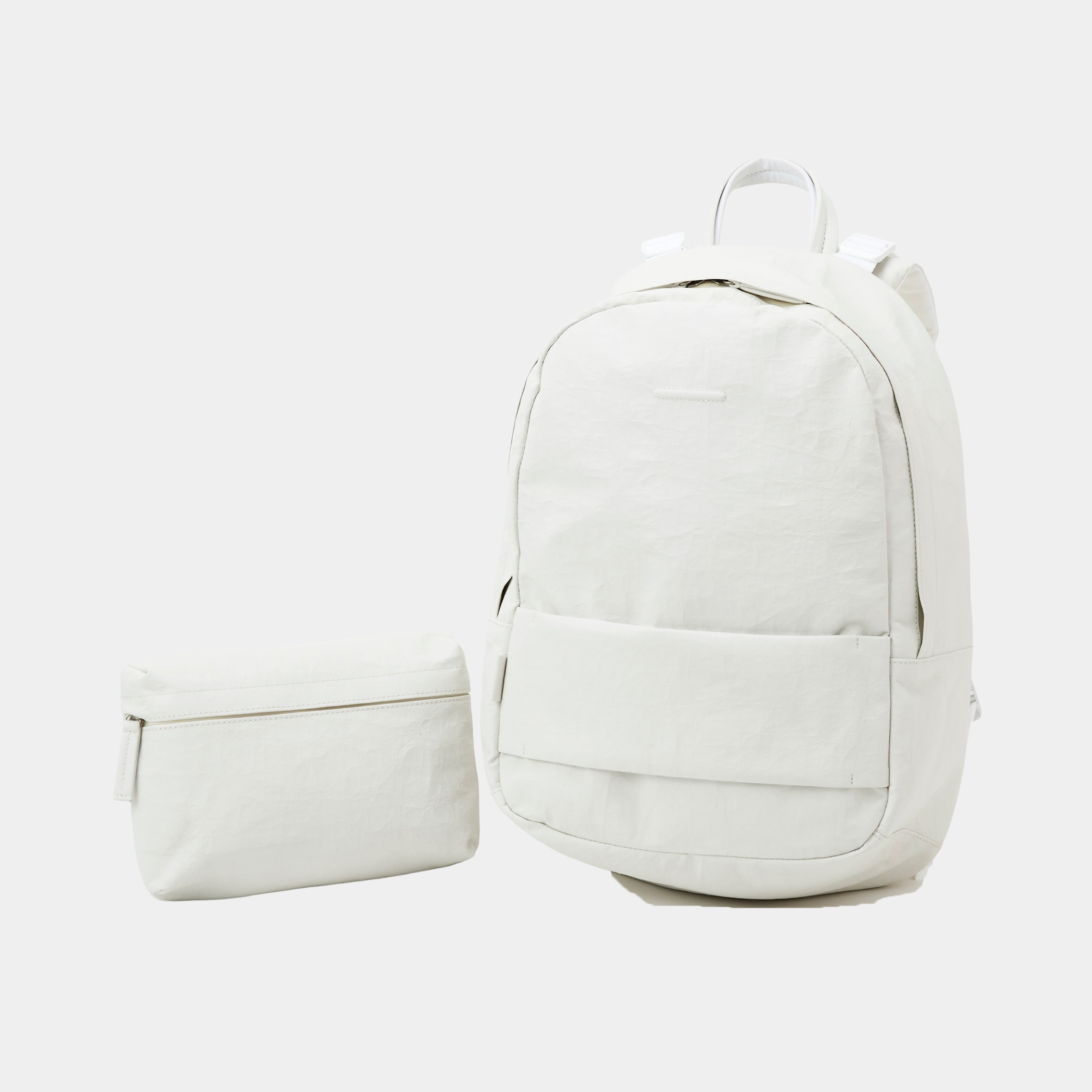 meanswhile × objcts.io Dyneema® Leather Daypack “Common”/Marshmallow