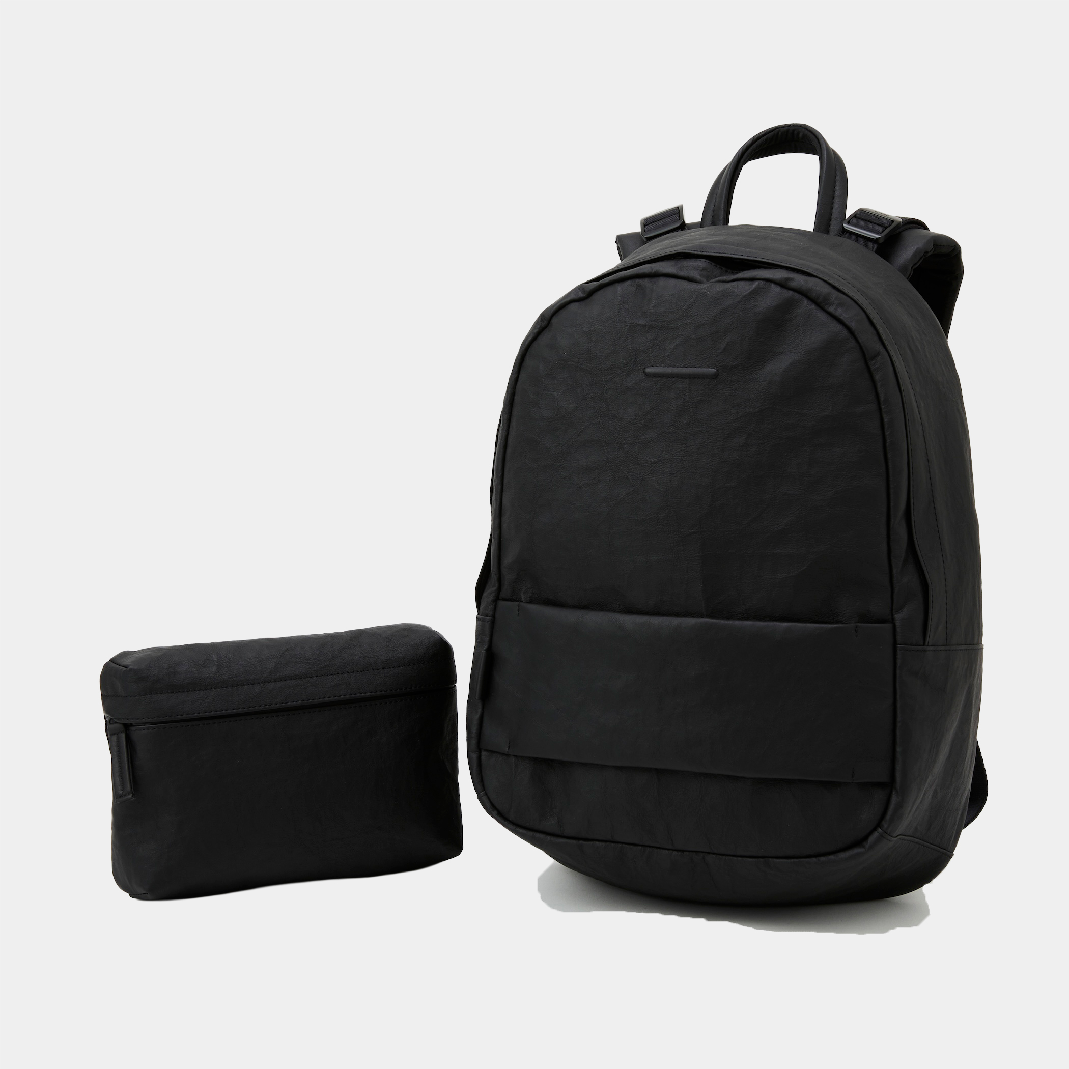 meanswhile × objcts.io Dyneema® Leather Daypack “Common”/Black