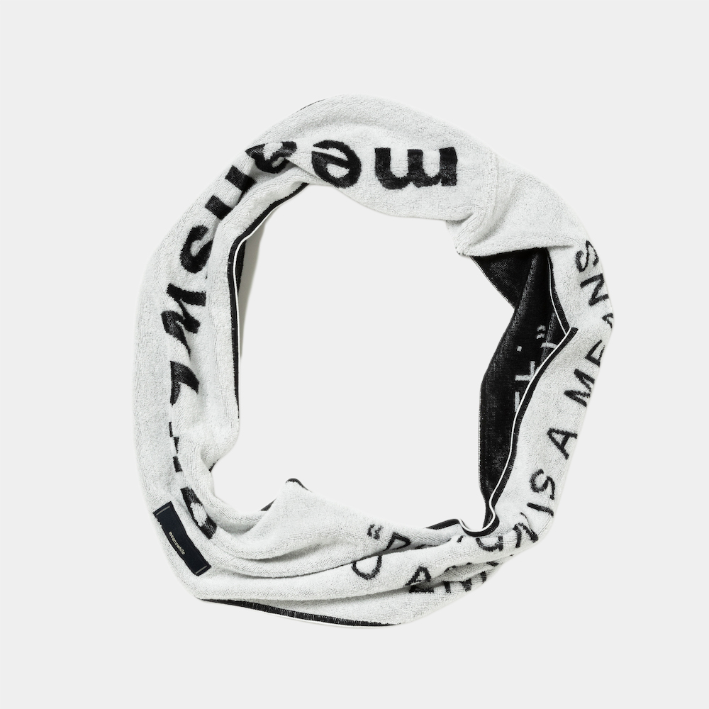 LOOP TOWEL/White×Black