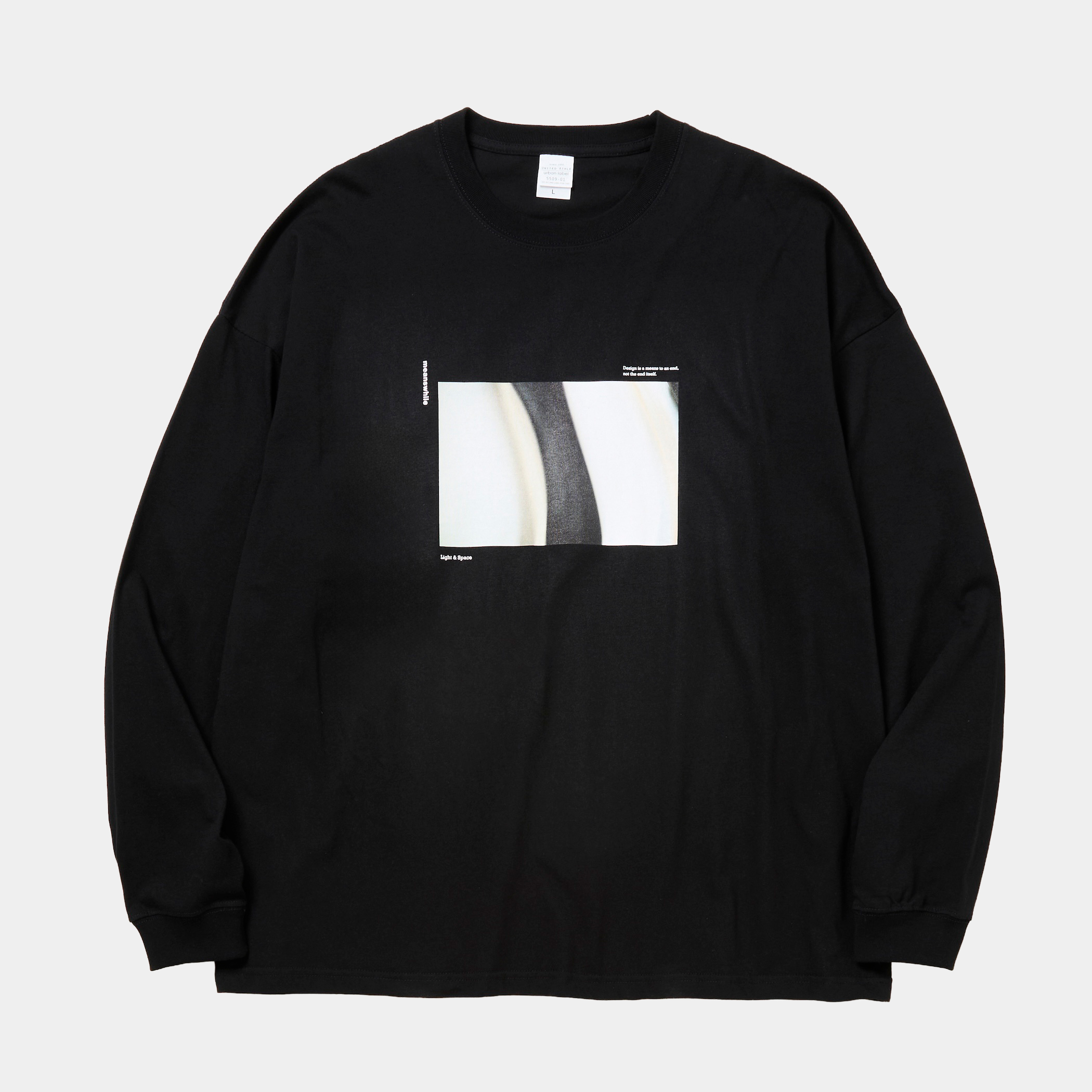 Abstract Photograph L/S Tee/Off Black