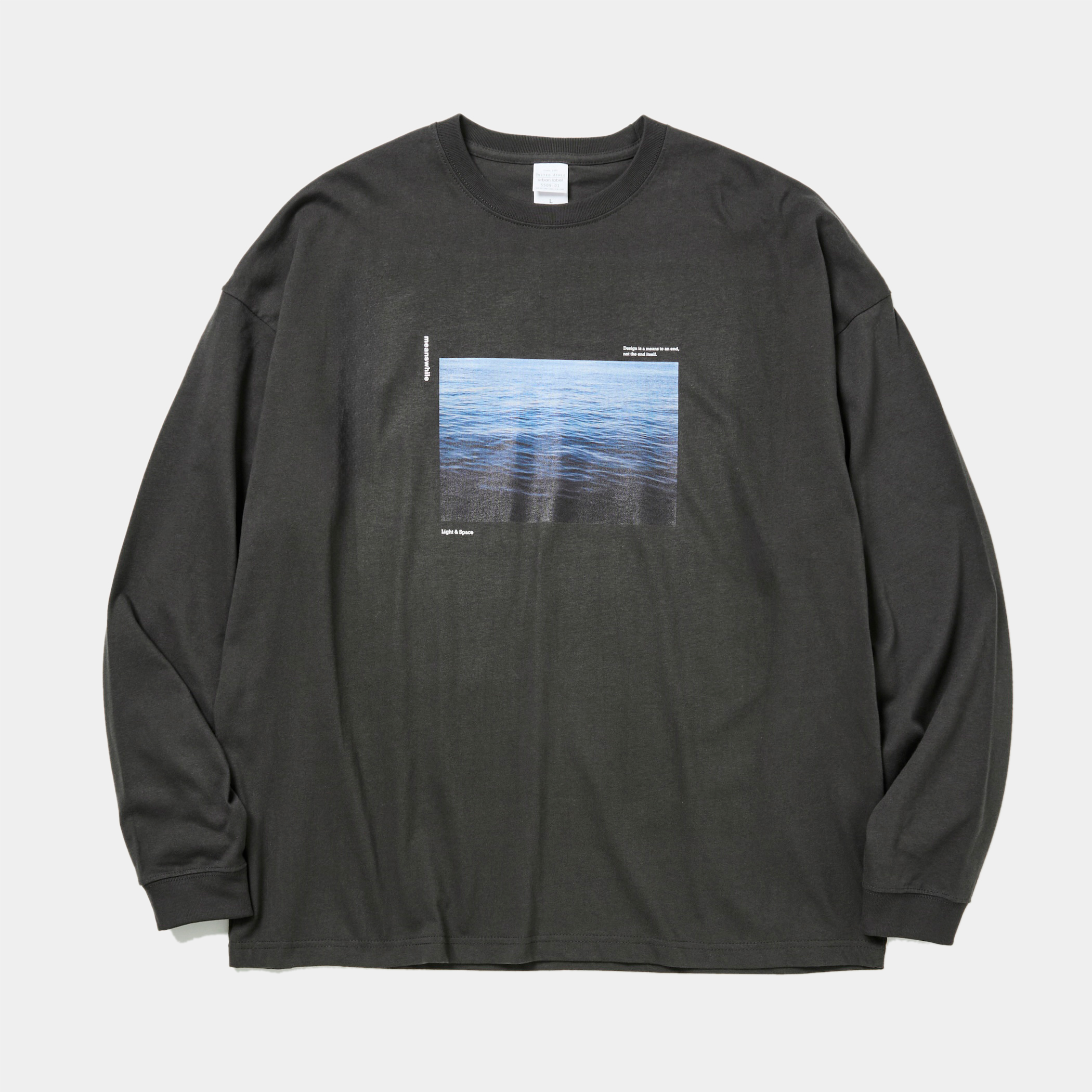Abstract Photograph L/S Tee/Charcoal