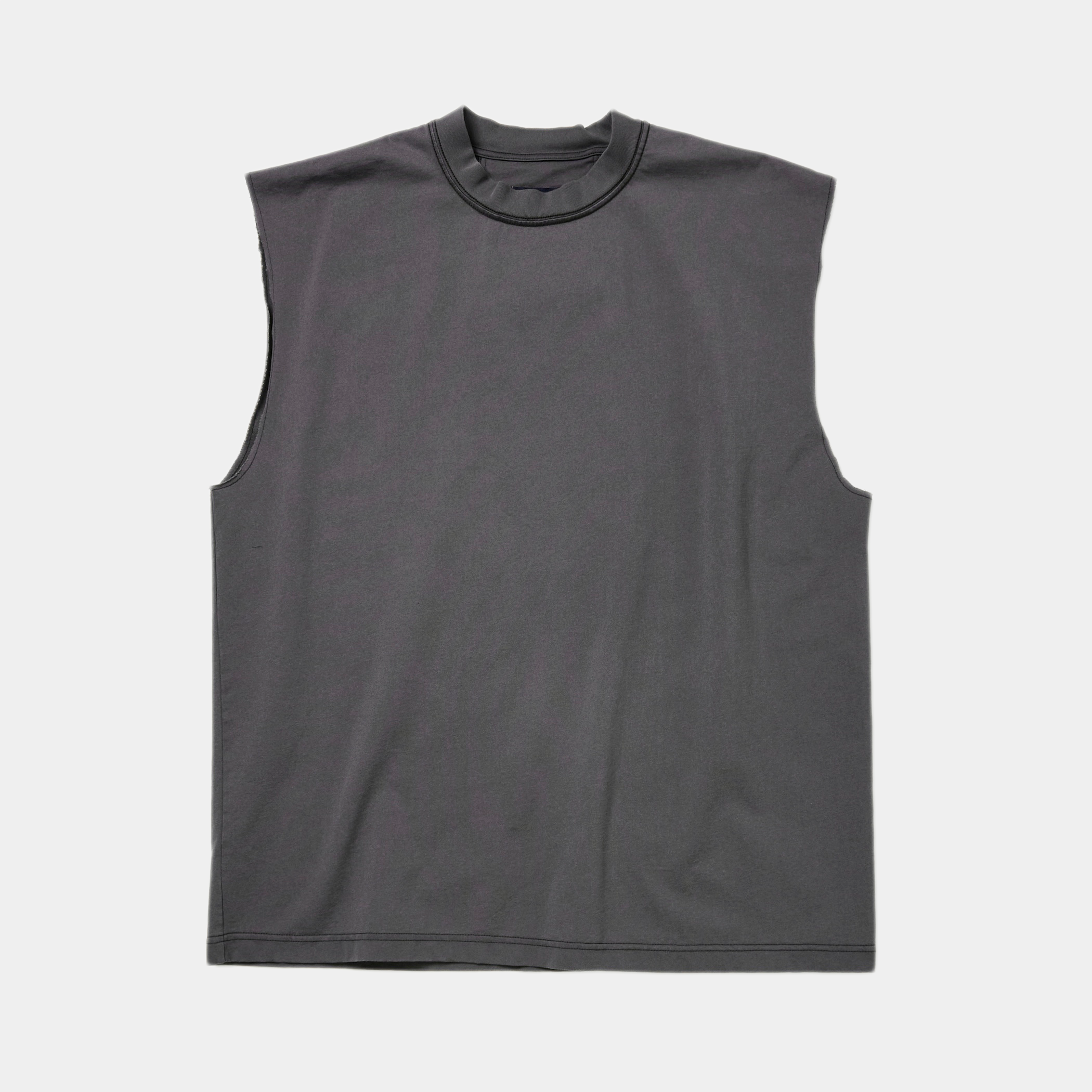 Frosted Sleeve Less Tee/Fade Black