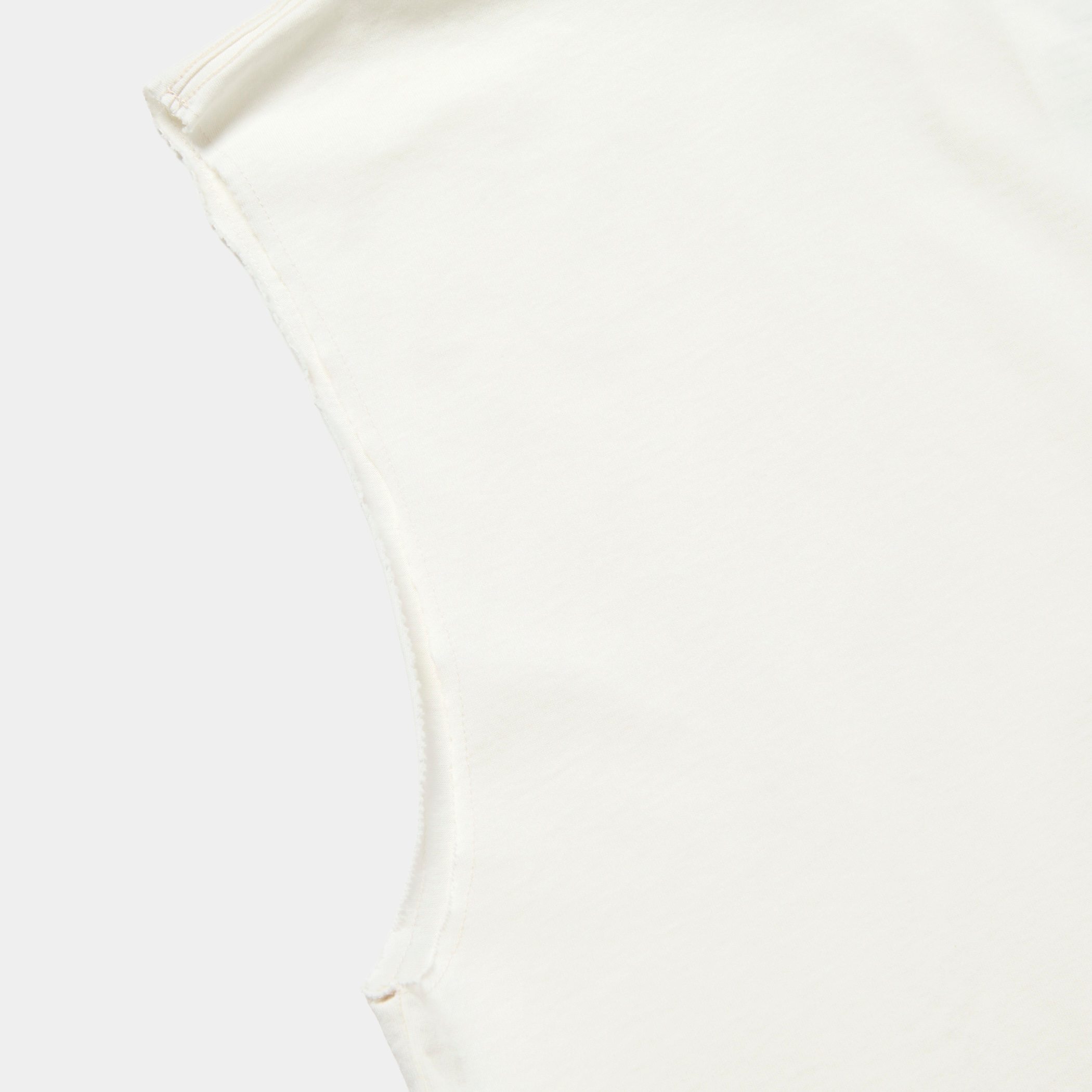 Frosted Sleeve Less Tee/Fade White