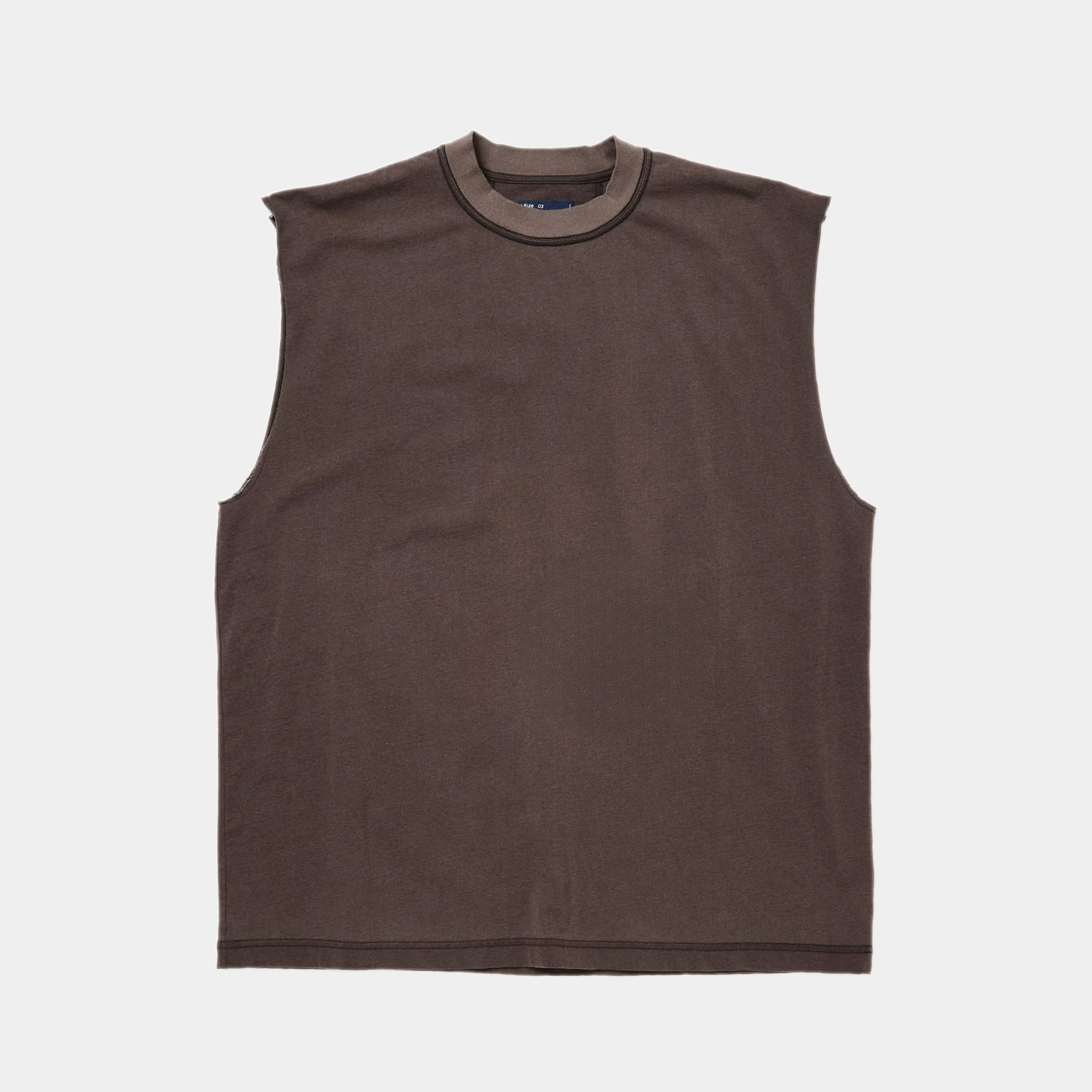 Frosted Sleeve Less Tee/Fade Charcoal