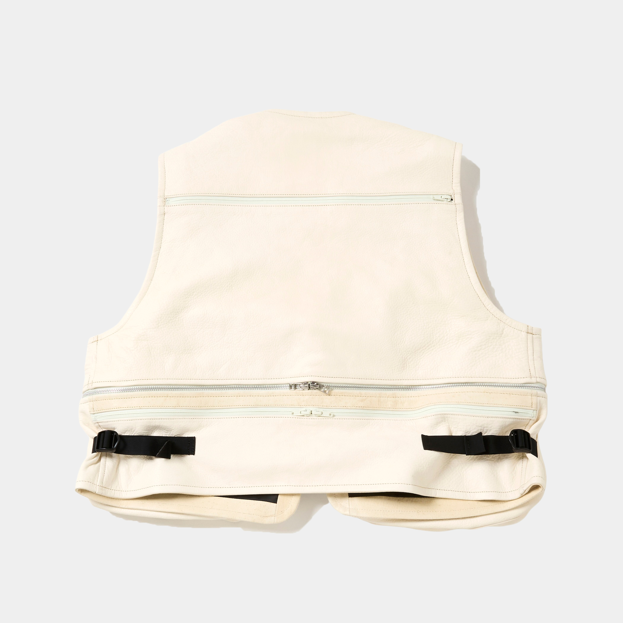 SHIRONAMESHI Leather Luggage Vest/SHIRO