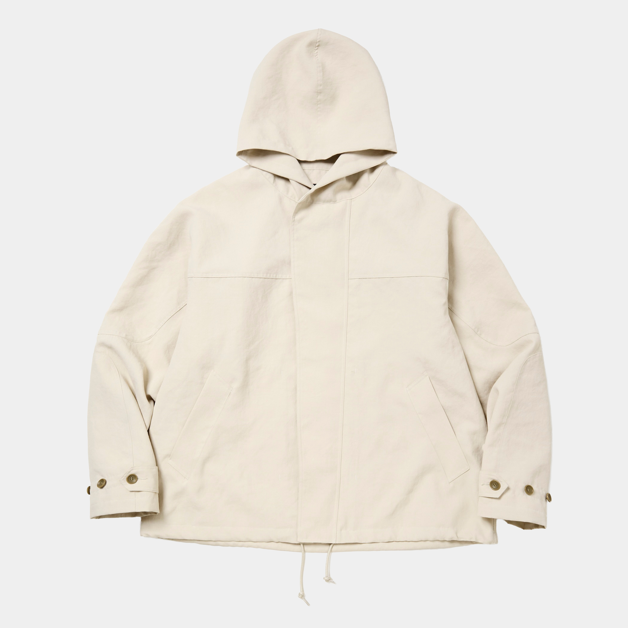 Desert Cloth Neutral Hooded Blouson/Ecru