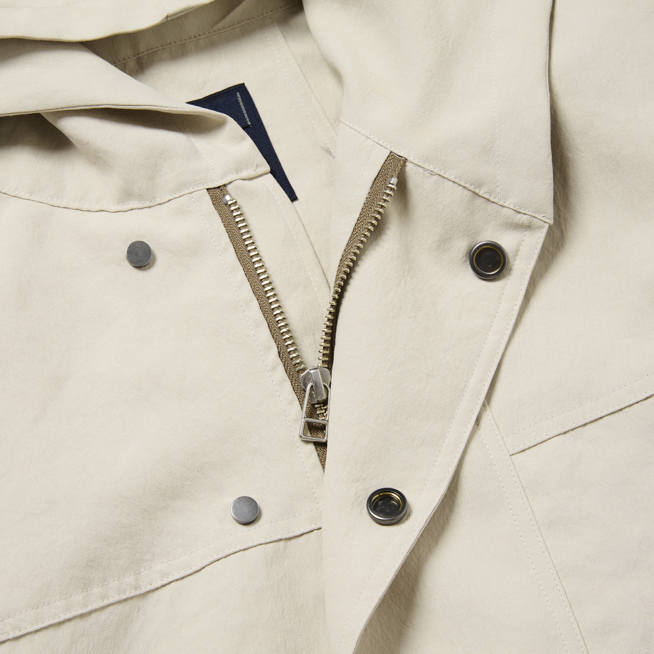 Desert Cloth Neutral Hooded Blouson/Ecru