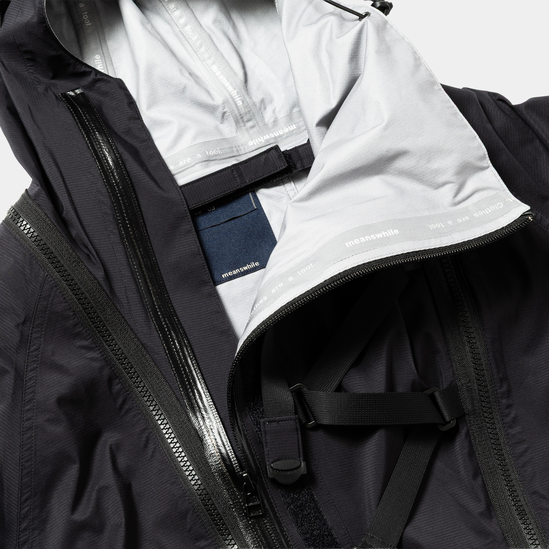Air Circulation System Rain Jacket / Light/Off Black