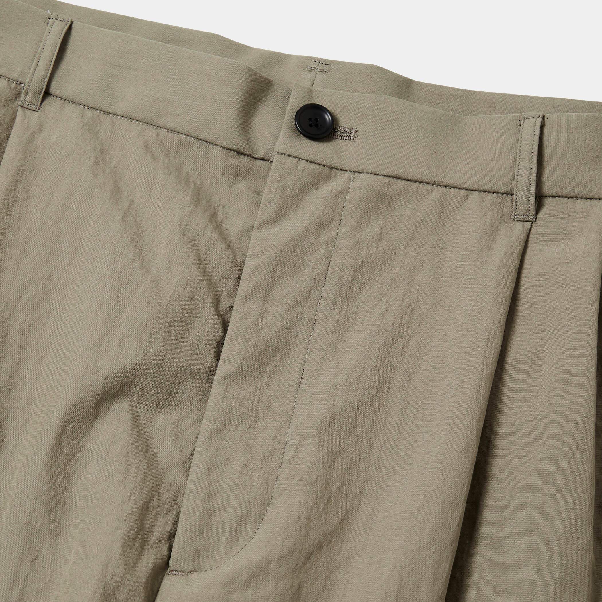 Ambient C/N High-waist Slacks/Khaki