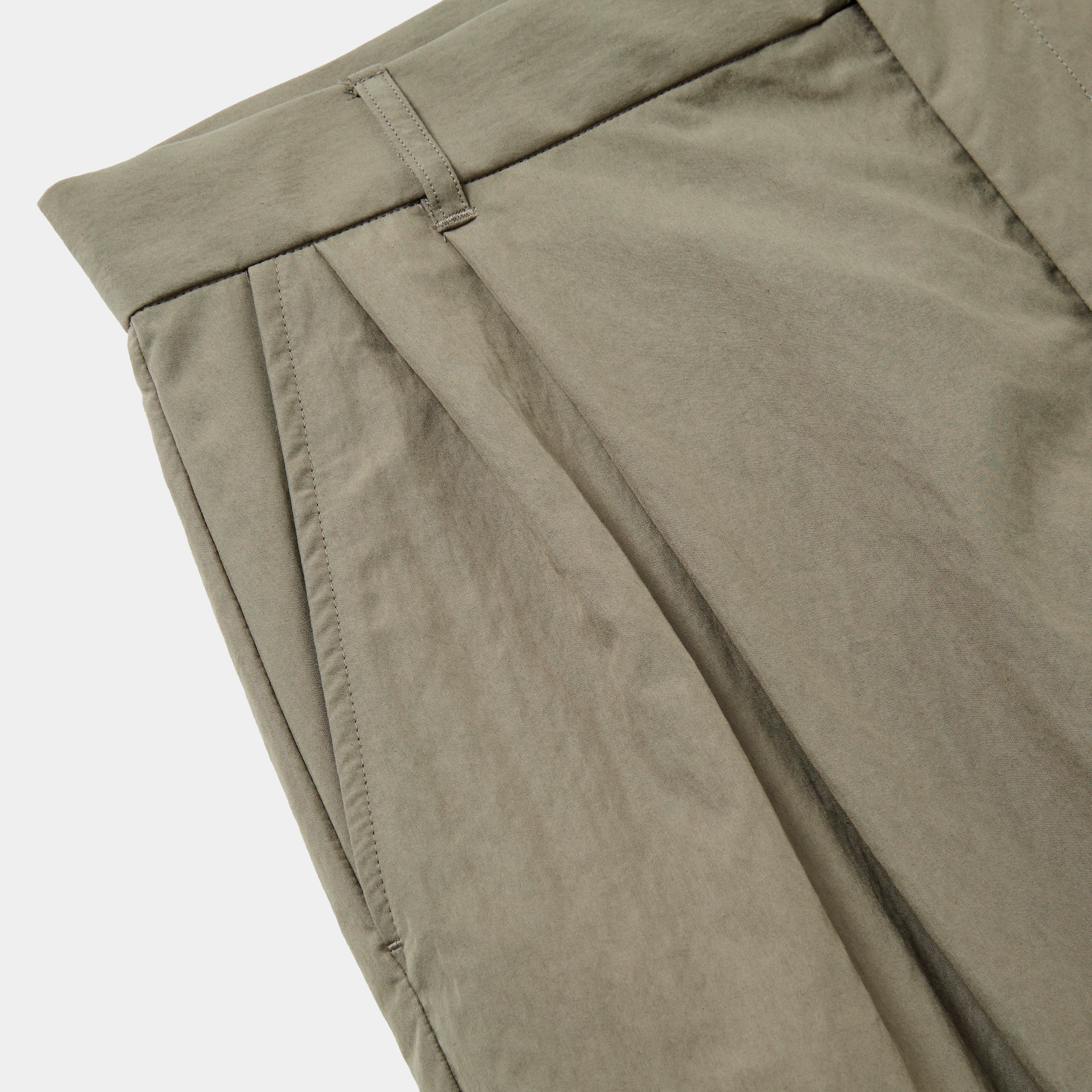 Ambient C/N High-waist Slacks/Khaki