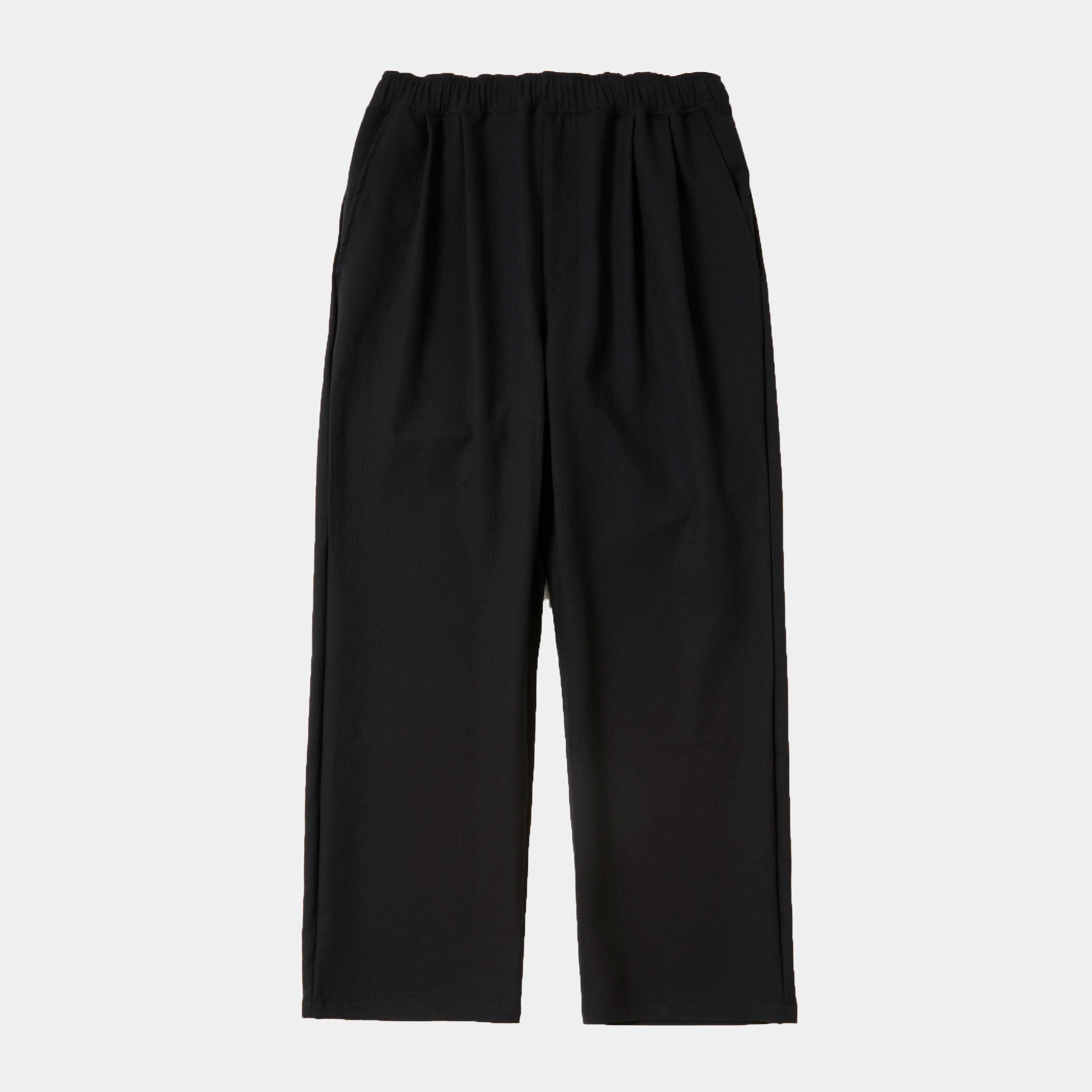 Breathable Linen Easy Pants/Off Black