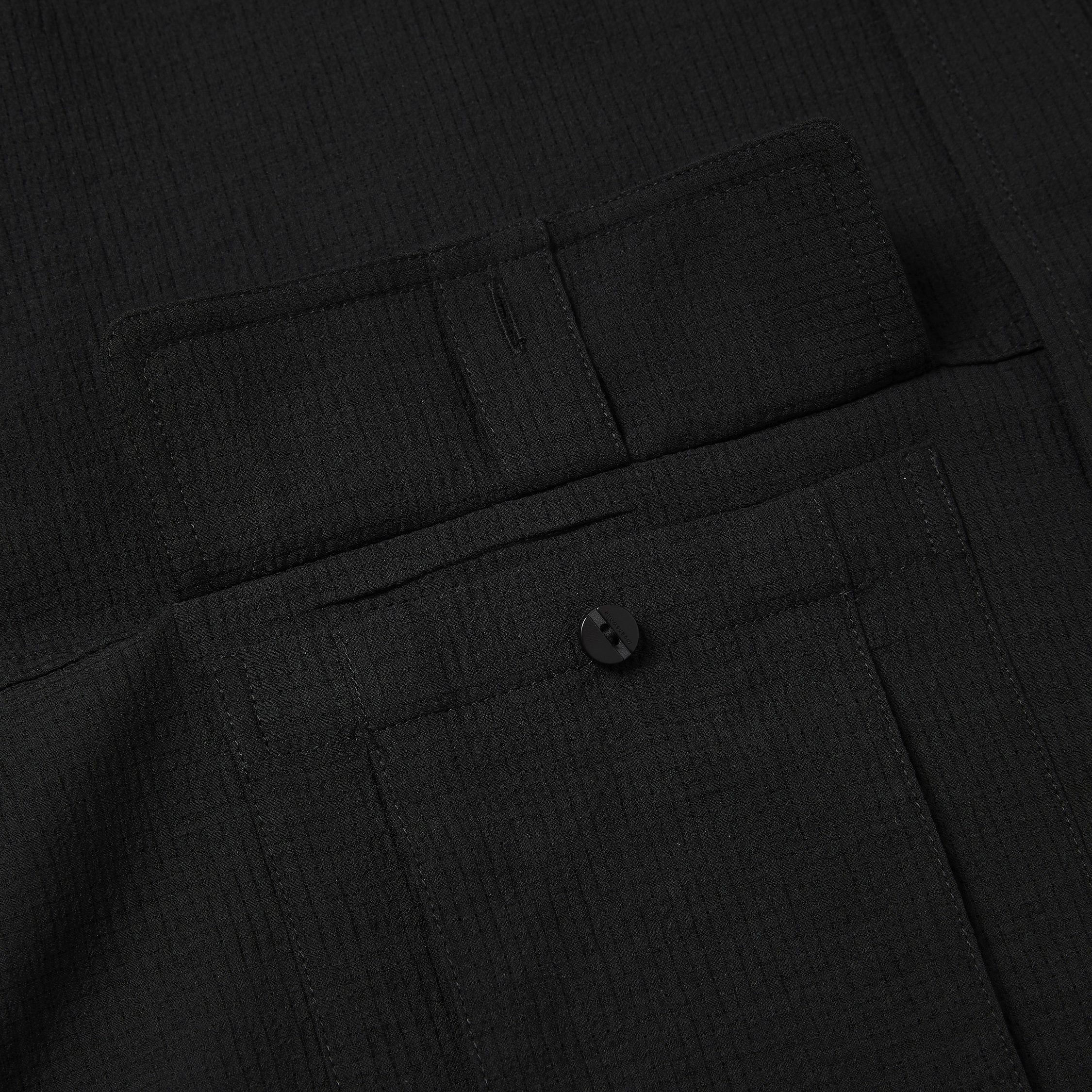 Breathable Linen Luggage L/S SH/Off Black