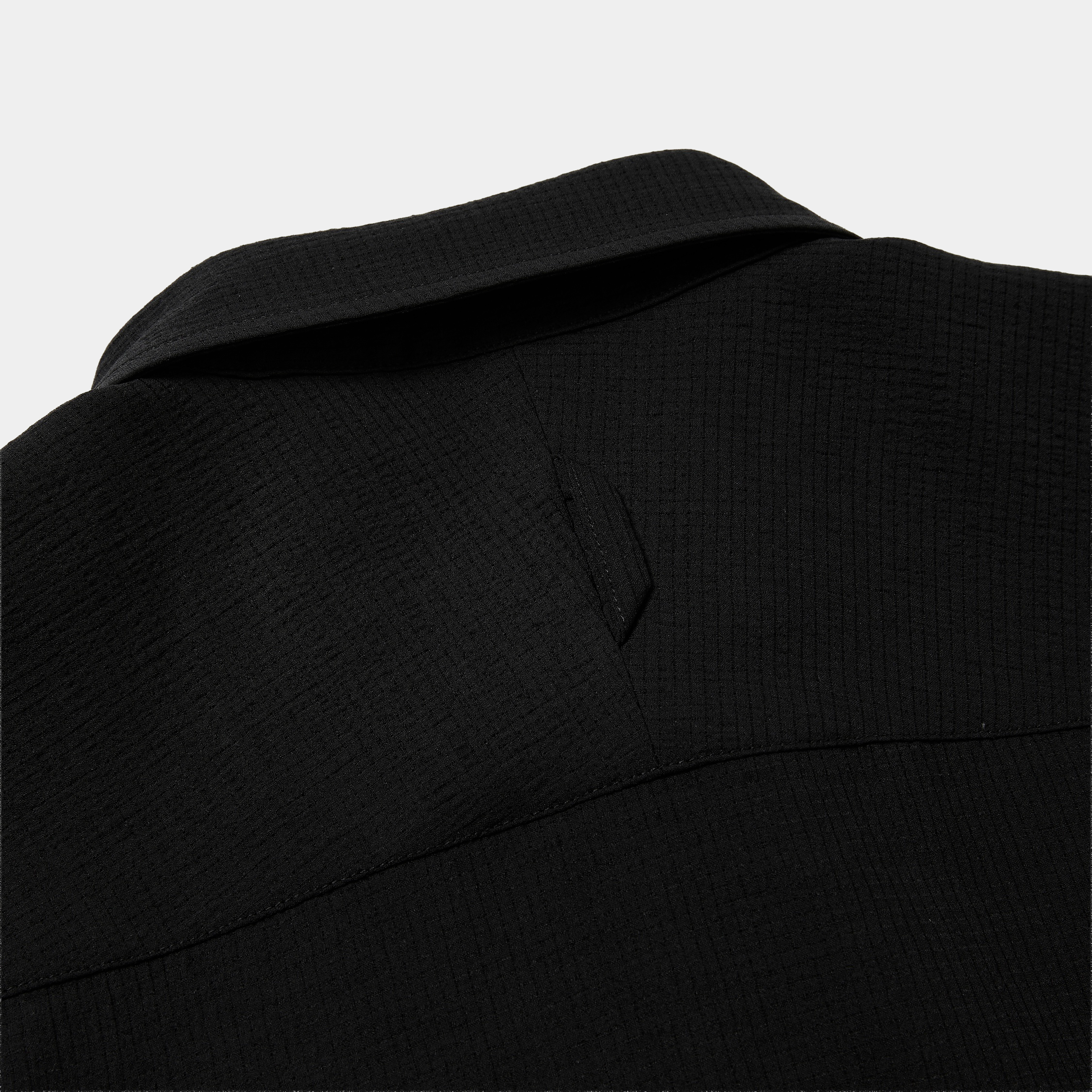 Breathable Linen Luggage L/S SH/Off Black