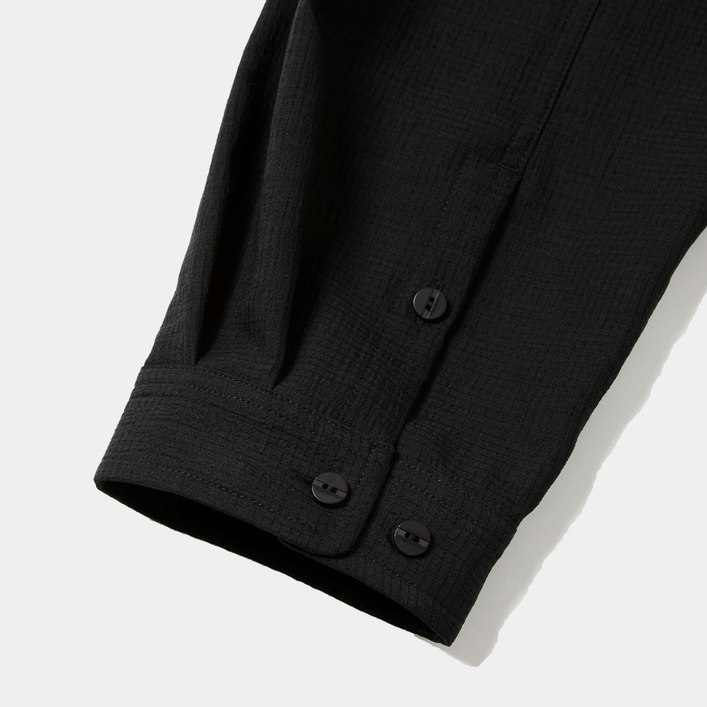 Breathable Linen Luggage L/S SH/Off Black