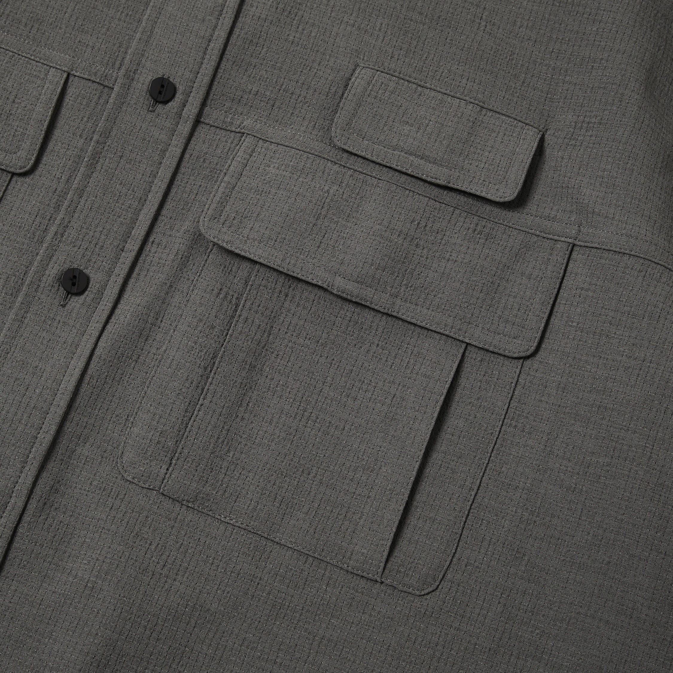 Breathable Linen Luggage L/S SH/Grey