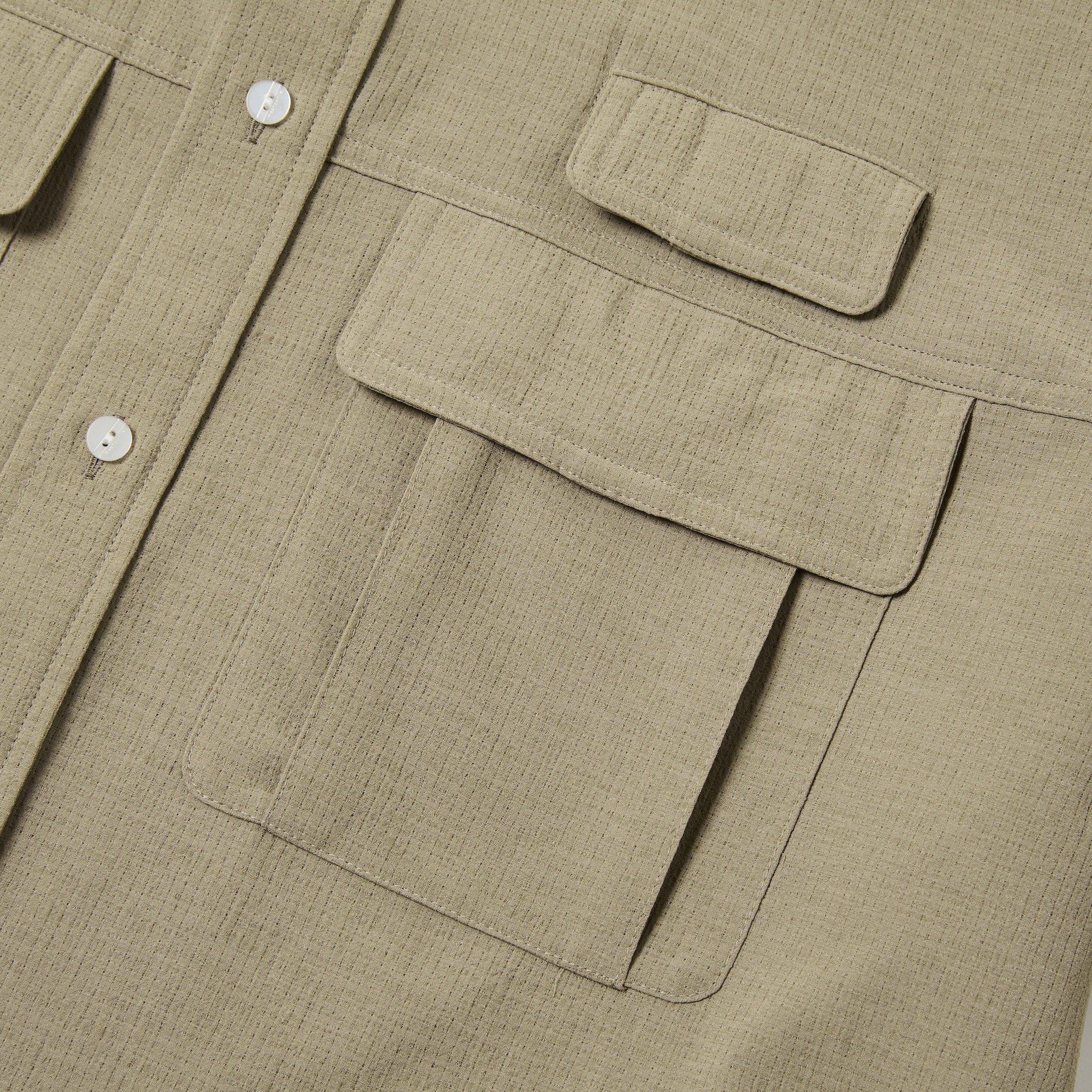 Breathable Linen Luggage L/S SH/Beige