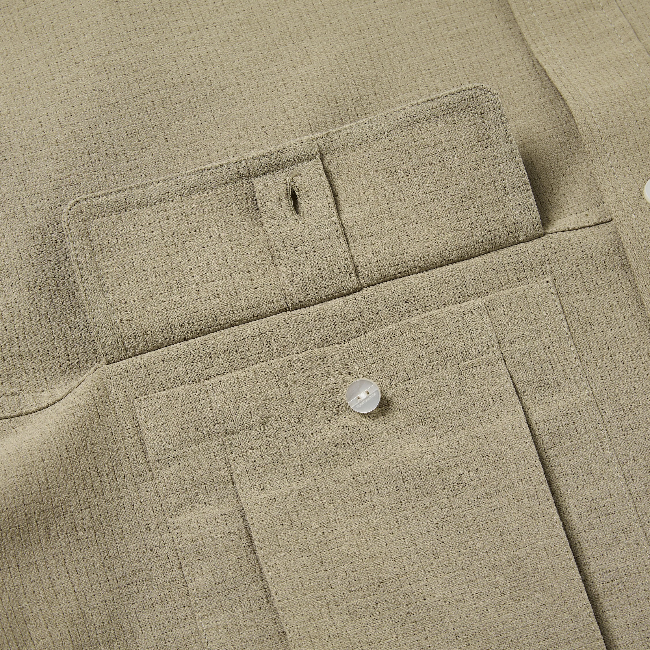 Breathable Linen Luggage L/S SH/Beige