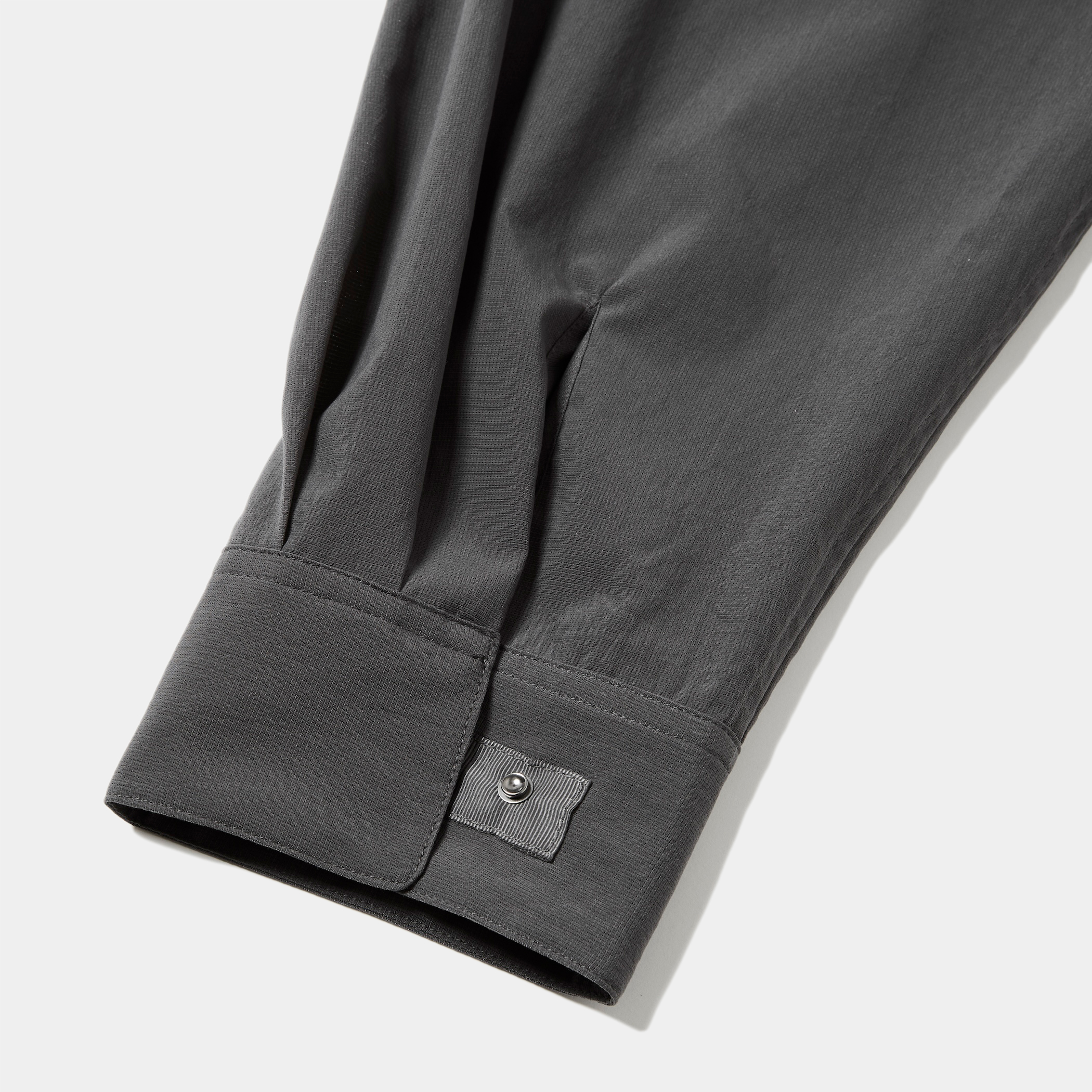 Breathable Side Slit L/S SH/Charcoal