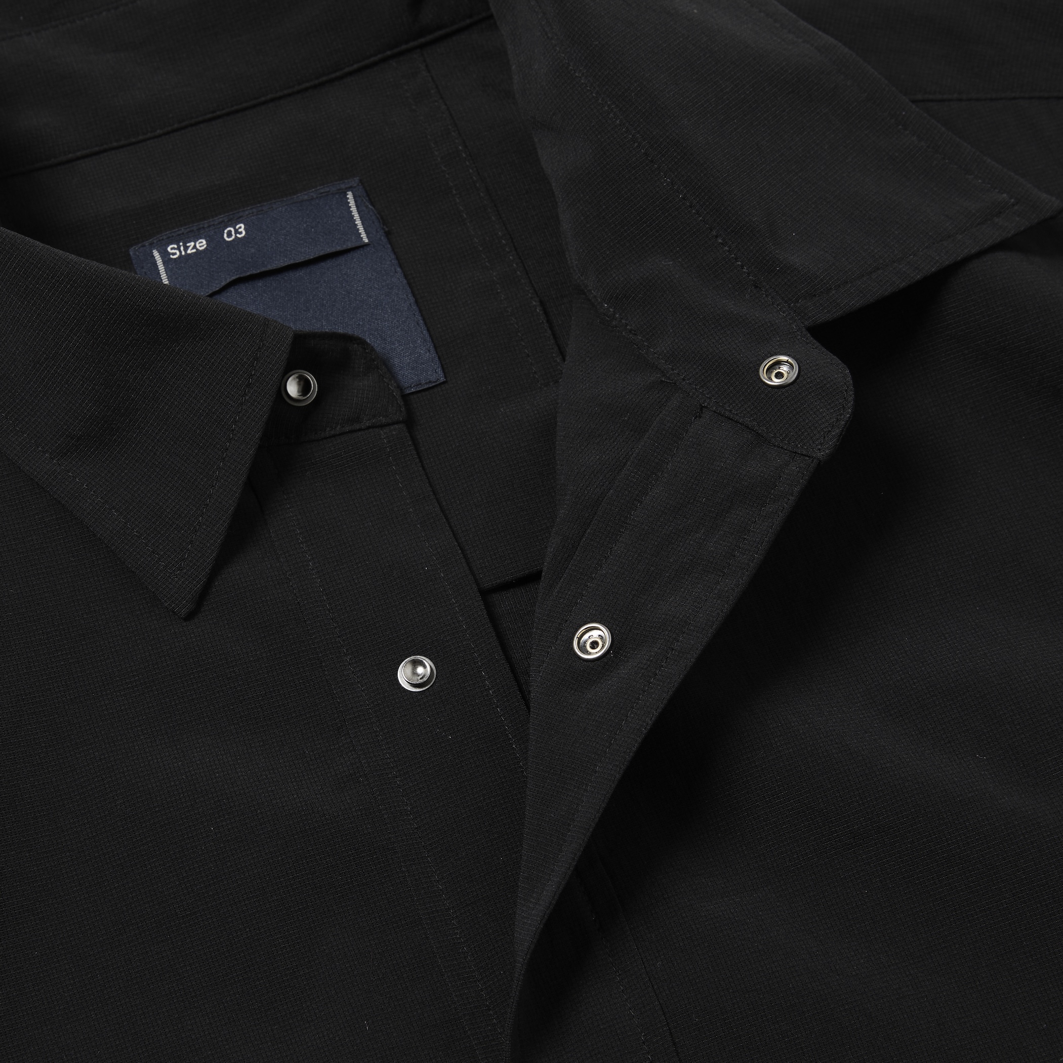 Breathable Side Slit L/S SH/Off Black