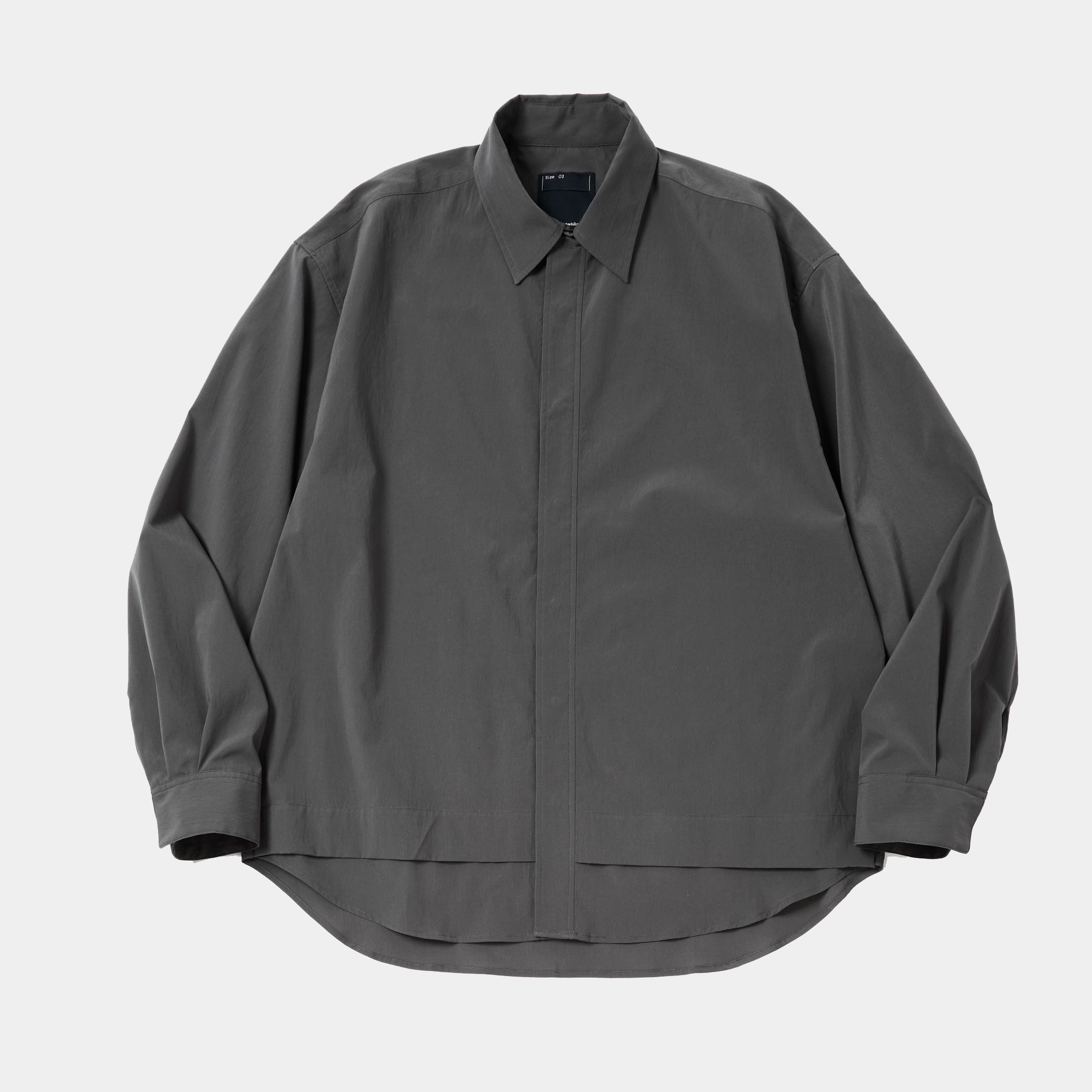 Breathable Side Slit L/S SH/Charcoal