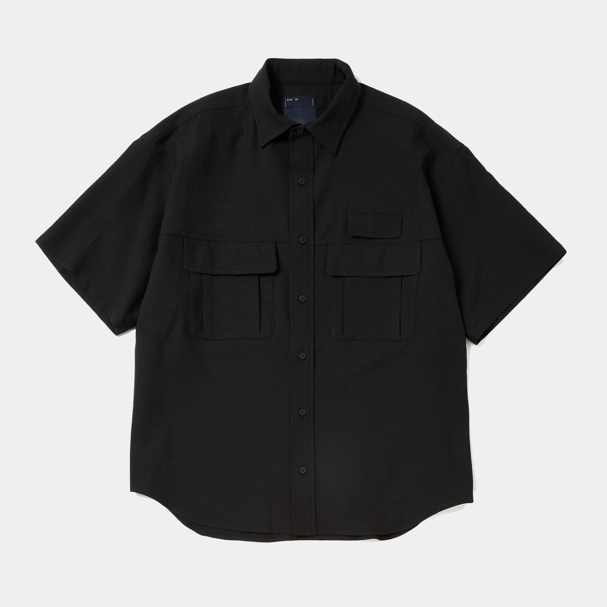 Breathable Linen Luggage S/S SH/Off Black