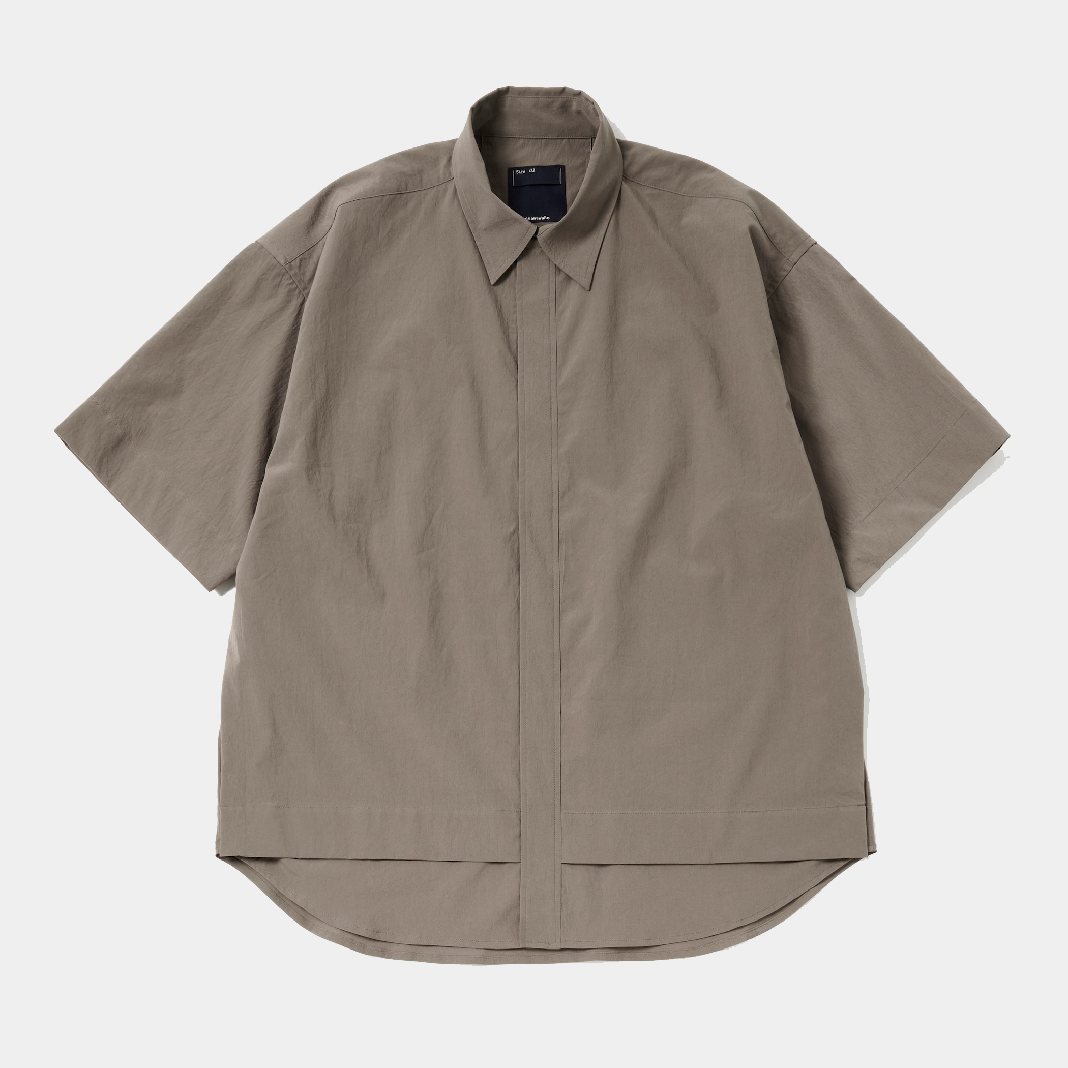 Breathable Side Slit S/S SH/Greige