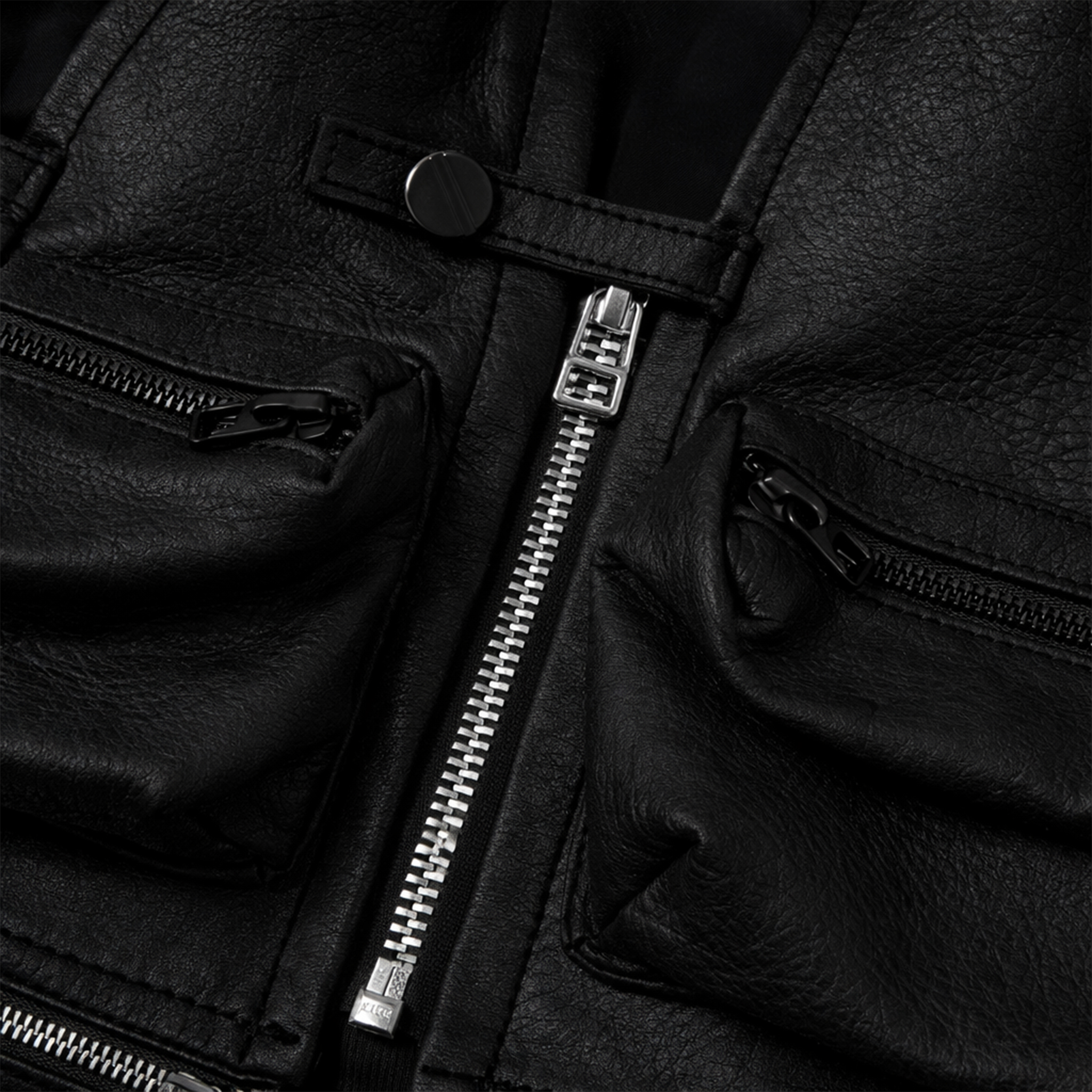 SHIRONAMESHI Leather Luggage Vest/KURO