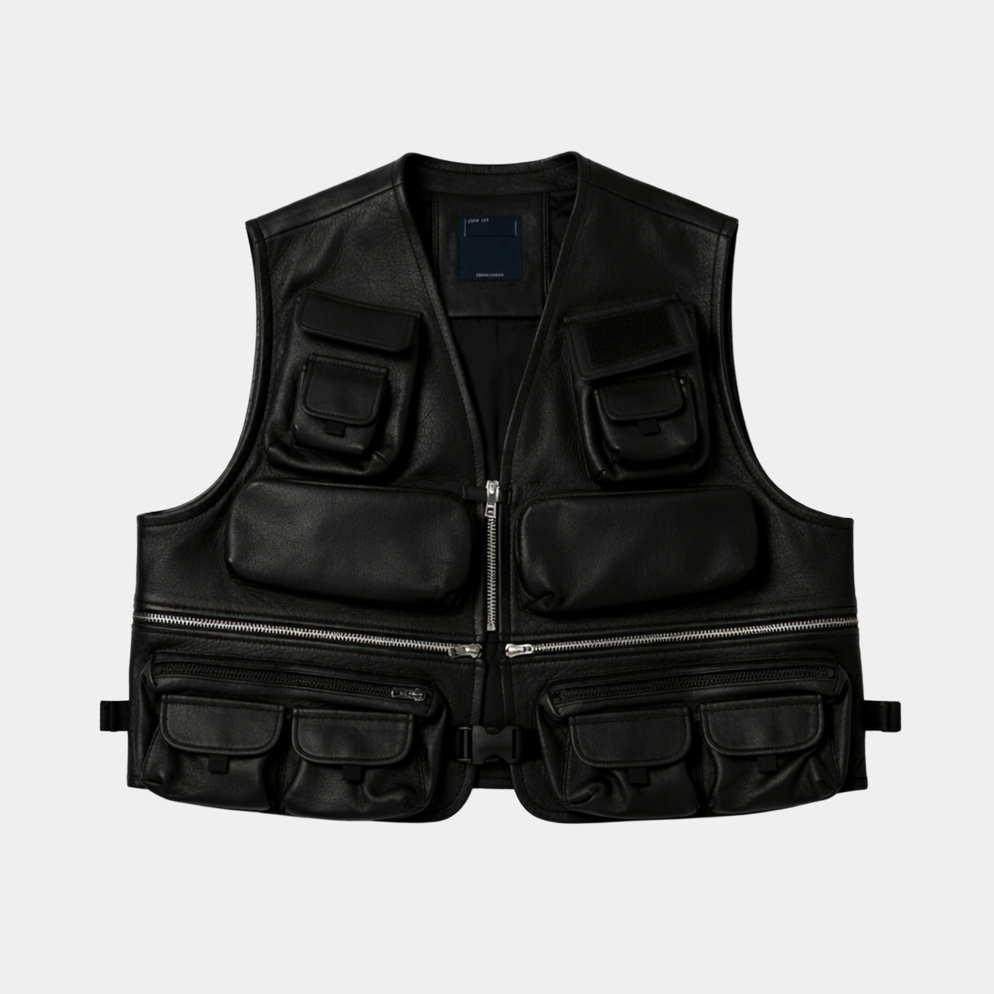 SHIRONAMESHI Leather Luggage Vest/KURO