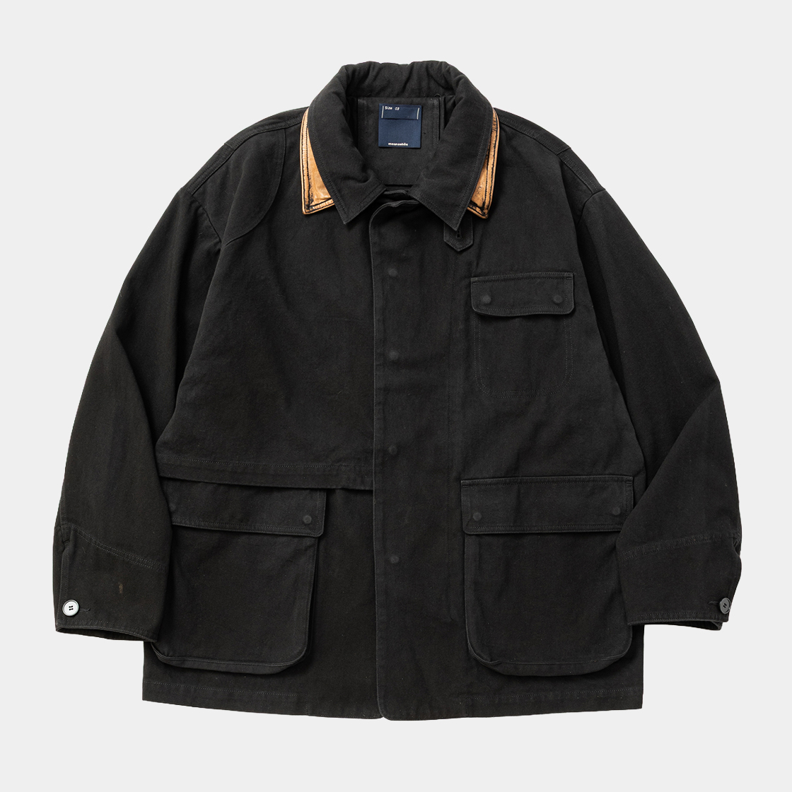 Temporal Fold Fireman Coat /OFF BLACK