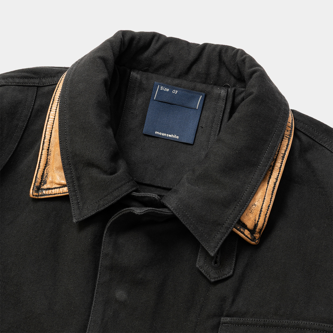 Temporal Fold Fireman Coat /OFF BLACK